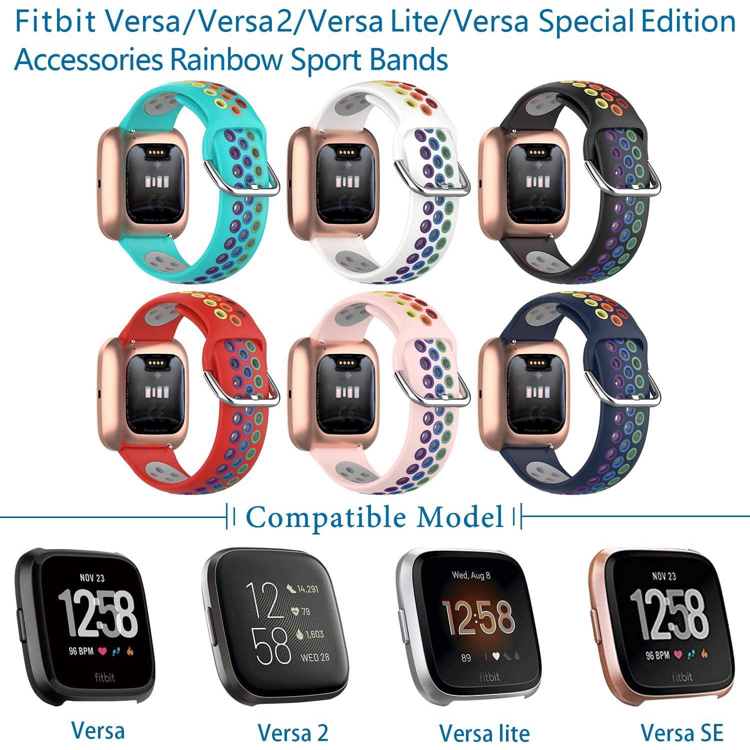 Fitbit versa discount 2 band colors