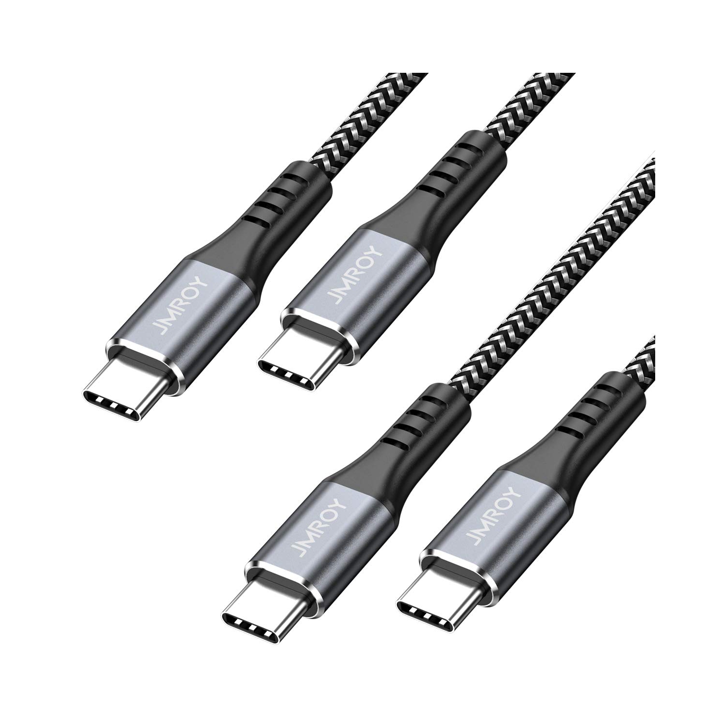 Câble USB-C à USB-C 60&nbsp;W, paquet de 2 câbles USB-C à chargement rapide 6,6&nbsp;pi PD QC 3,0, compatible avec Samsung S22/S21/S20 Ultra,