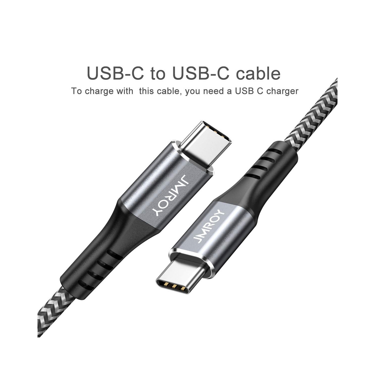 Câble USB-C à USB-C 60&nbsp;W, paquet de 2 câbles USB-C à chargement rapide 6,6&nbsp;pi PD QC 3,0, compatible avec Samsung S22/S21/S20 Ultra,