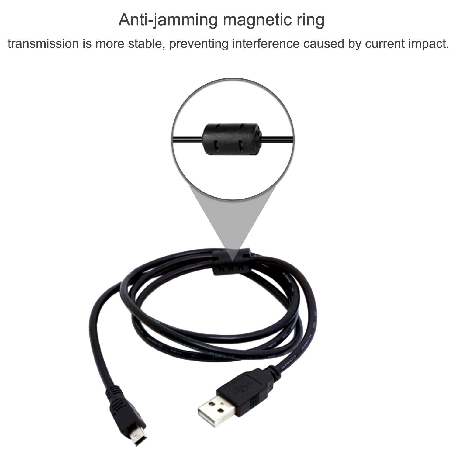 Câble de chargement Mini câble de chargement USB Paquet de 2 compatible avec GoPro Hero 4 Silver Hero 4 Black Hero 3+ Silver