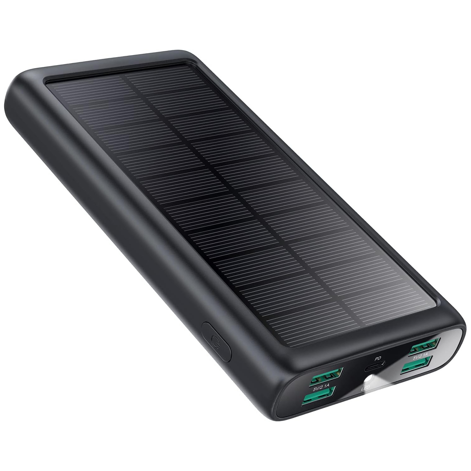 Power Bank 36800mAh, 5 Outputs Solar Charger, USB C Input/Output Portable Charger, IP65 Outdoor Battery Pack with LED