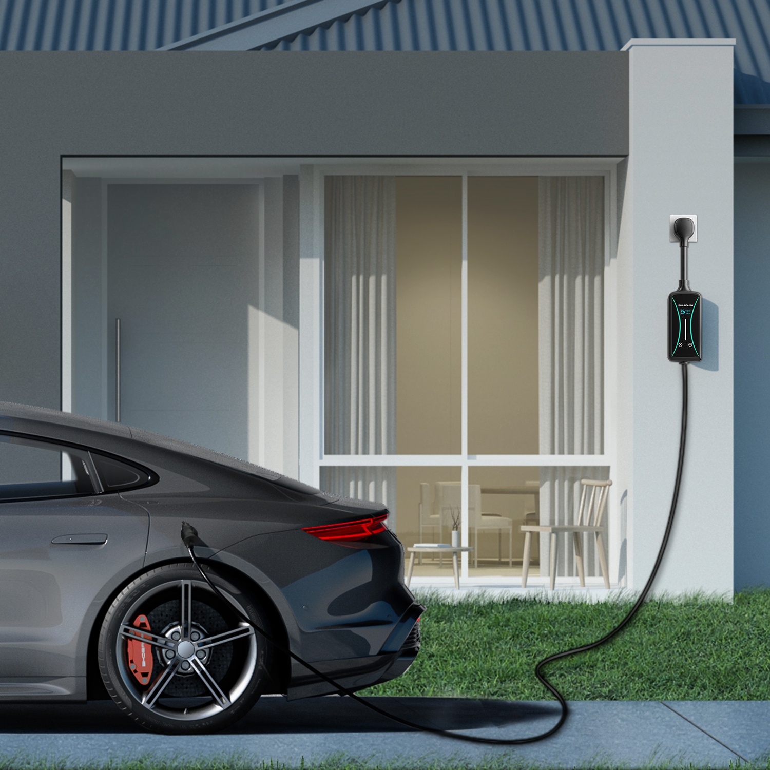 Chargeur de véhicule électrique Fulsolen de niveau 2 jusqu'à 32Amp V, 7,6kW a, 240&nbsp;V, station de recharge pour véhicule électrique