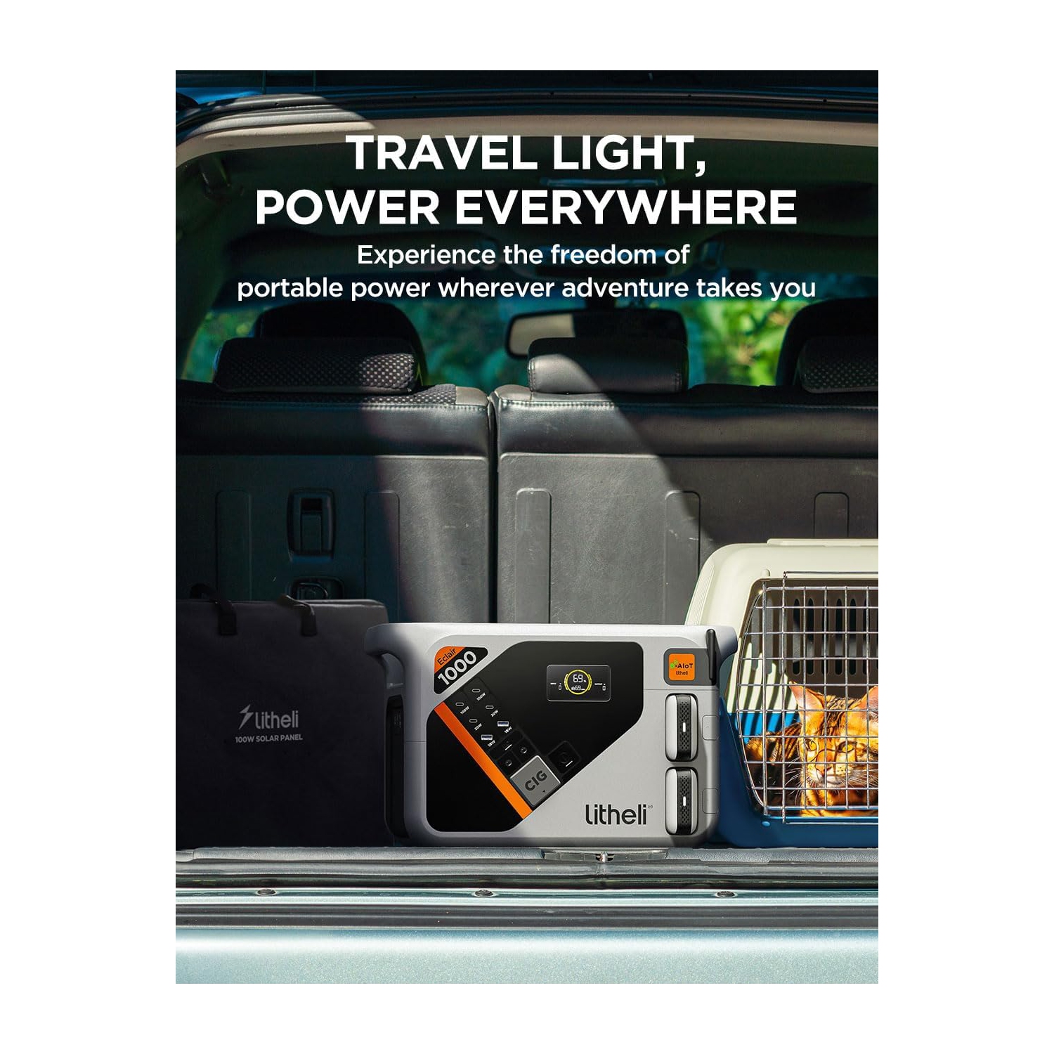 Litheli – Station d’alimentation portative B1000, 1069&nbsp;Wh de secours avec batterie au lithium