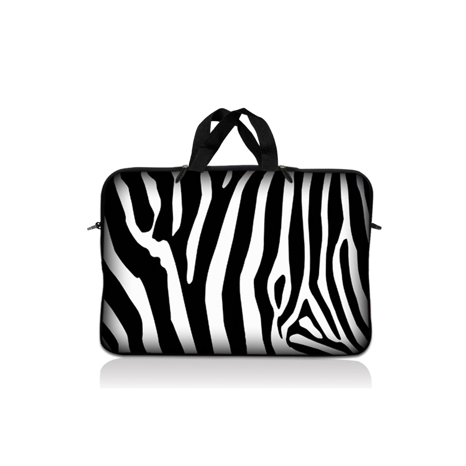 LSS 12.3 inch Laptop Sleeve Bag Carrying Case Pouch with Handle for 11" 11.6" 12" Apple Macbook, GW, Acer, Asus, Dell, Hp, Sony, Toshiba, Zebra Print