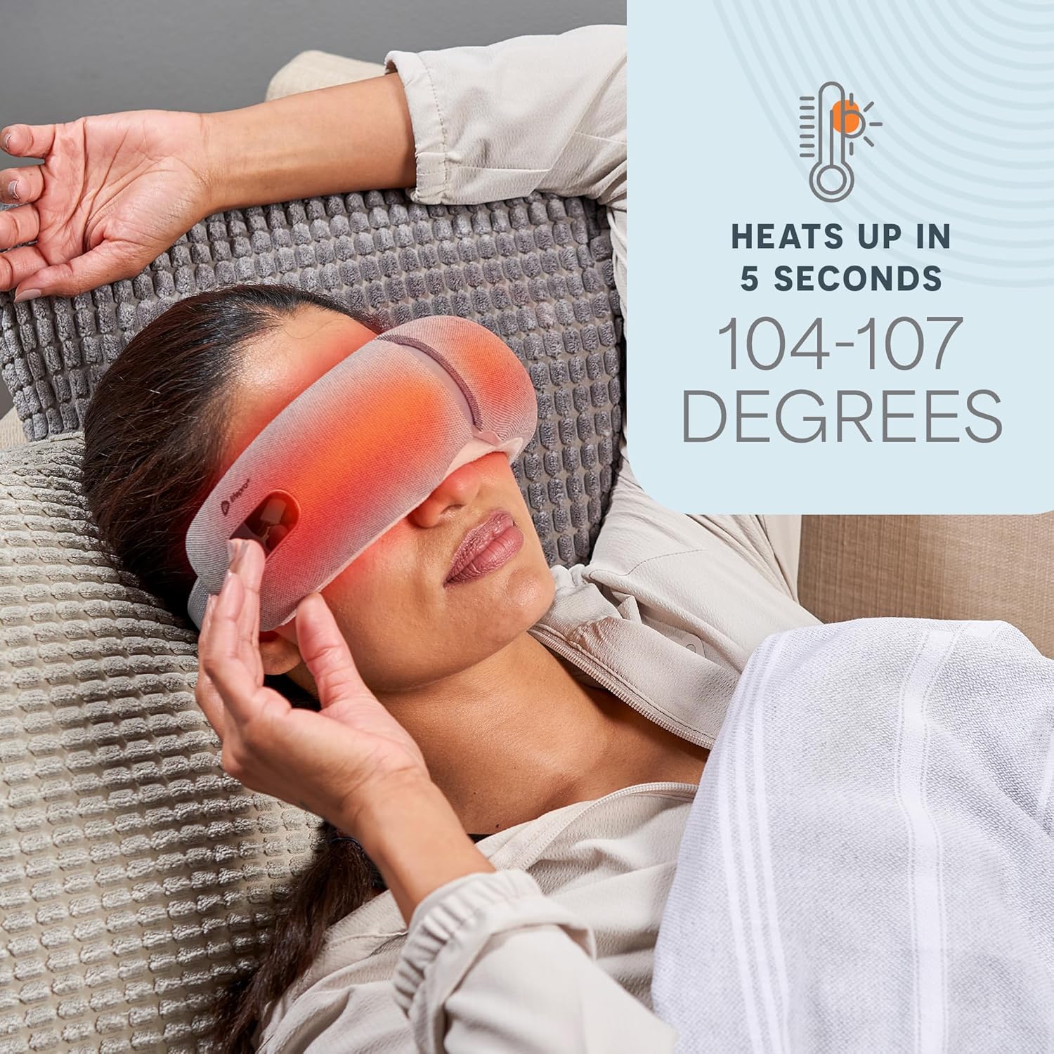 Appareil de massage pour les yeux de Lifepro&nbsp;: Appareil de soulagement des maux de tête avec chaleur, vibrations et musique Bluetooth - Appareil