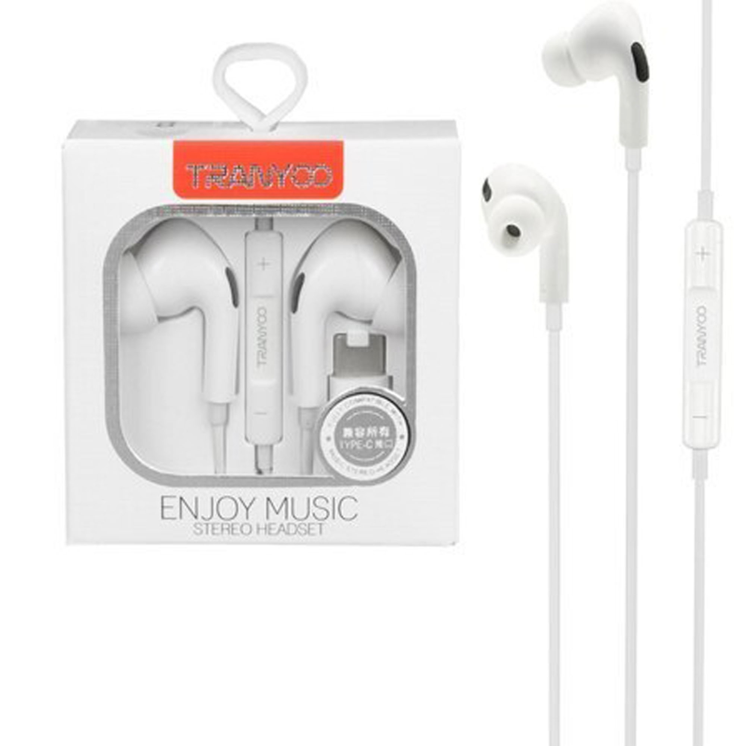 Écouteurs bouton Lightning de TRANYOO connecteur Lightning compatible avec les écouteurs iPhone 14/13/12/se/11/XR/XS/X/8 prenant en charge tous les