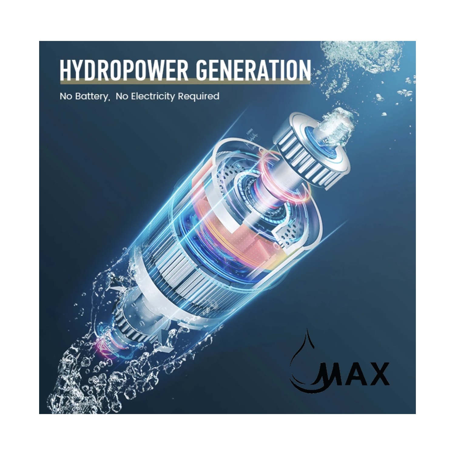 Robinet de salle de bain MAX Faucets à écran numérique, fini chromé / blanc