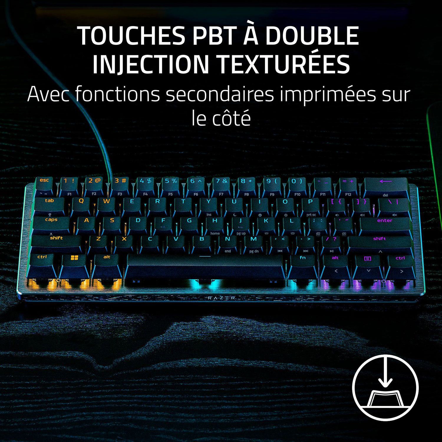 Clavier de jeu optique analogique mécanique rétroéclairé Huntsman V3 Pro Mini de Razer
