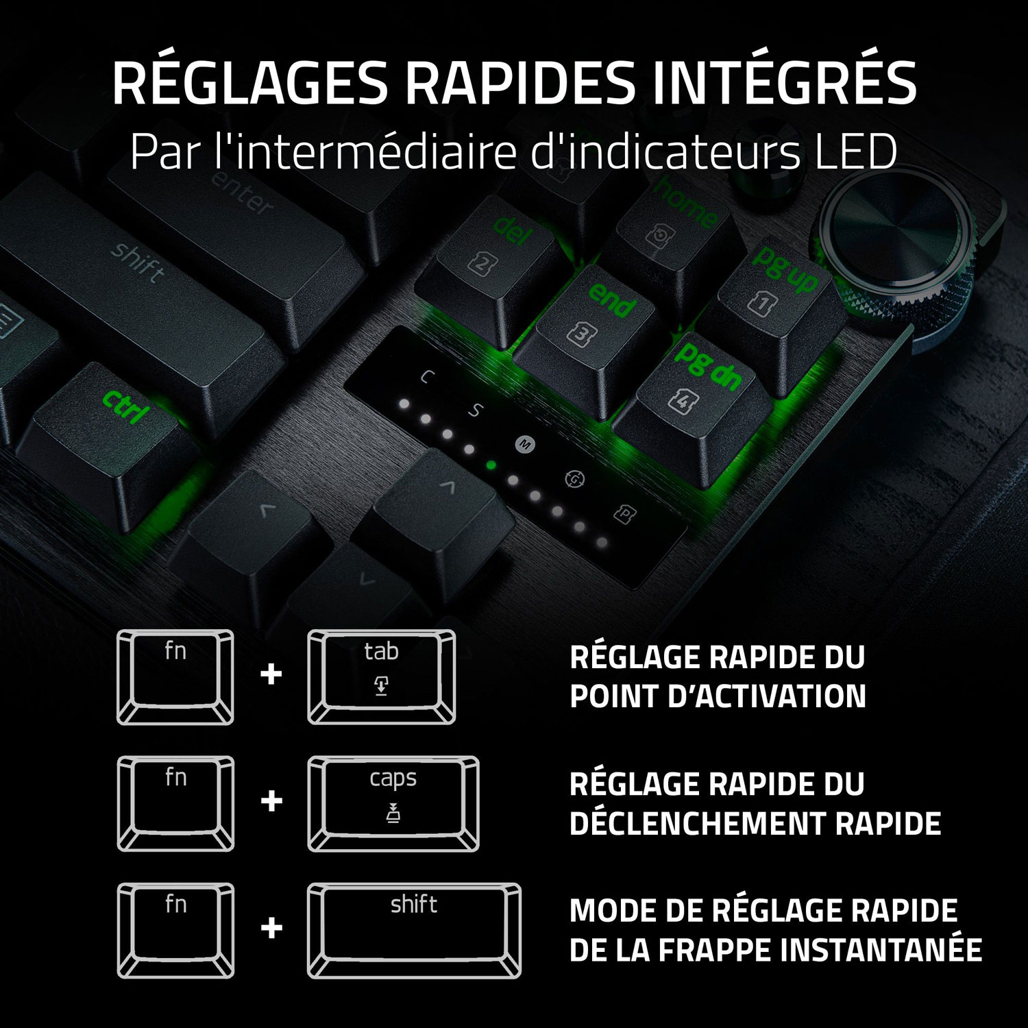 Clavier de jeu optique mécanique rétroéclairé sans pavé numérique Huntsman V3 Pro de Razer