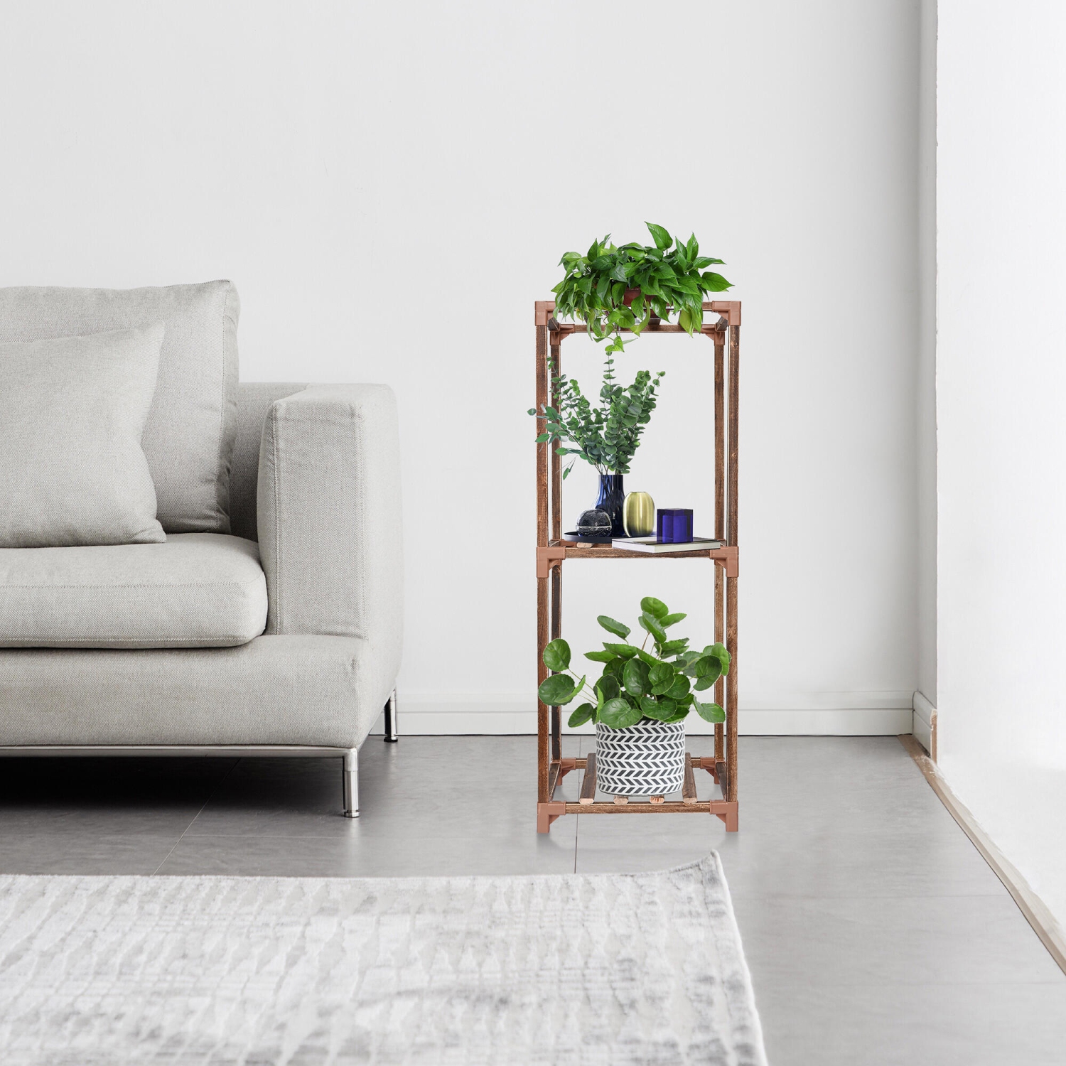 Porte-fleurs en bois, étagère pour plantes d'intérieur et d'extérieur, 11  niveaux - Yardlab™