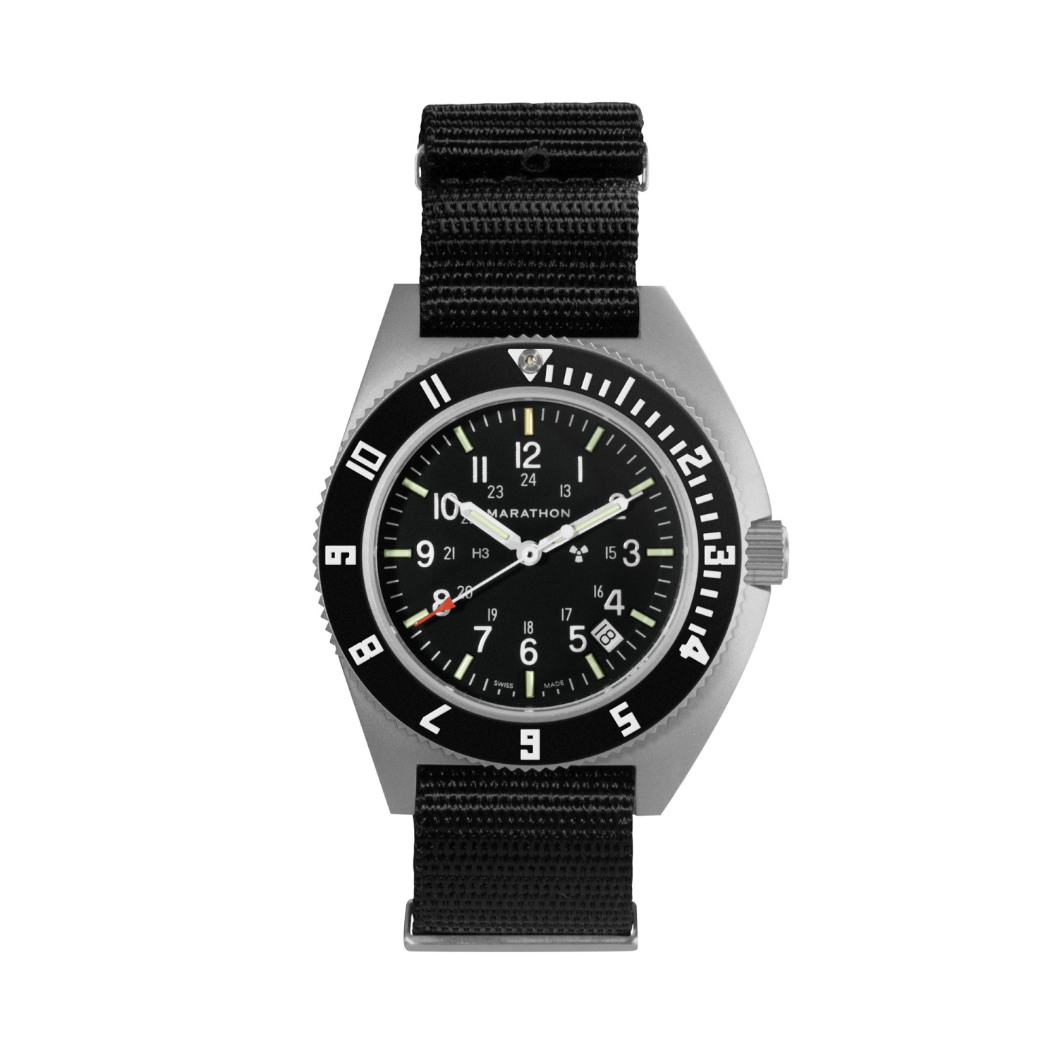 MARATHON- Steel Navigator W/ Date on Nylon Defstan 41mm
