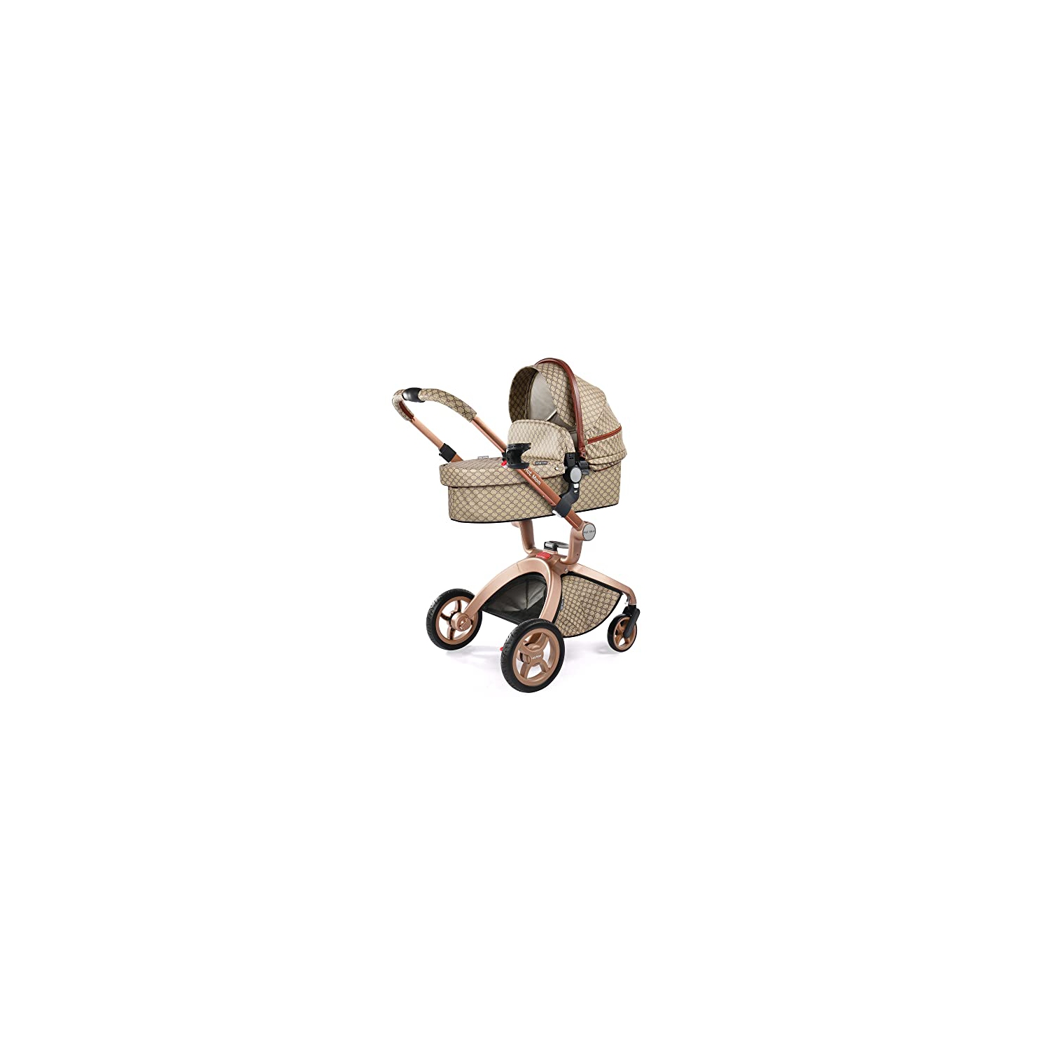 Hot Mom F22 Baby Stroller: Height-Adjustable Seat and Reclining Baby Carriage with Four-Wheel Shock Absorption, Bidirectional, Elevated View, Stylish