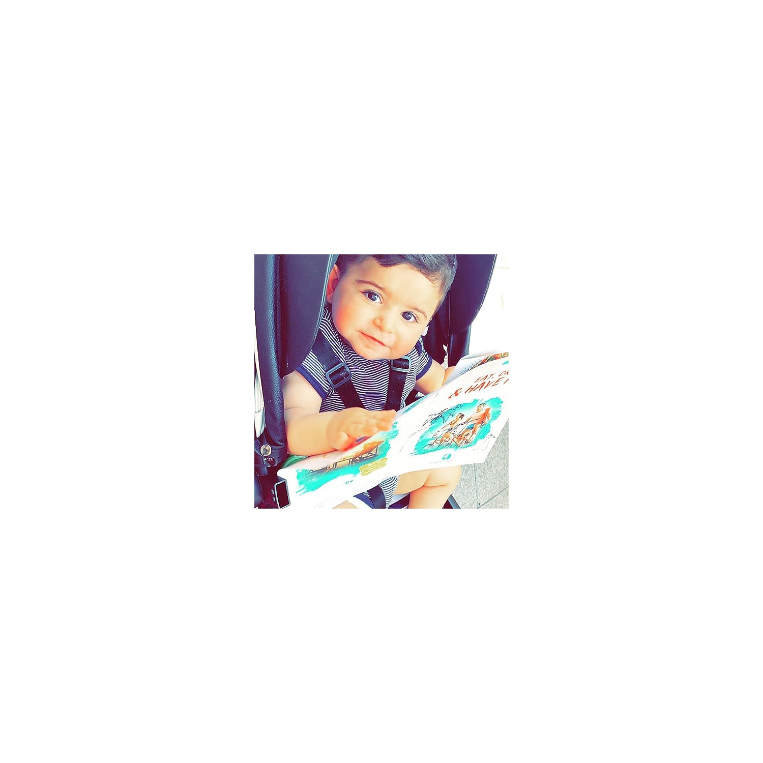 Poussette Hot Mom F22 : Siège à hauteur réglable et chariot inclinable pour bébé avec absorption des chocs aux quatre roues, bidirectionnel, vue en