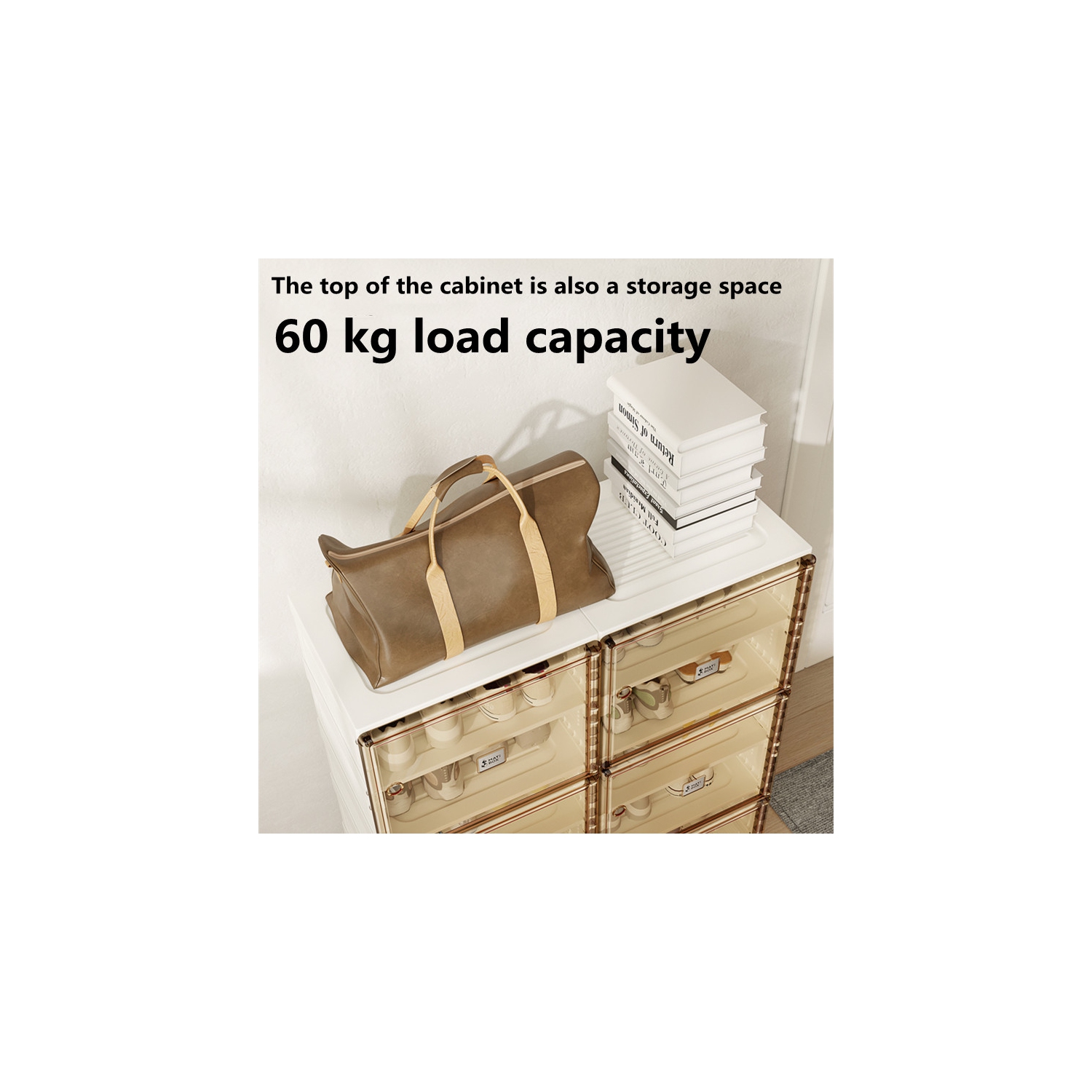 AntBox Shoe Cabinet 9 layers 18 grids Portable Shoe Organizers Storage Boxes with Magnetic Door, Easy Assembly