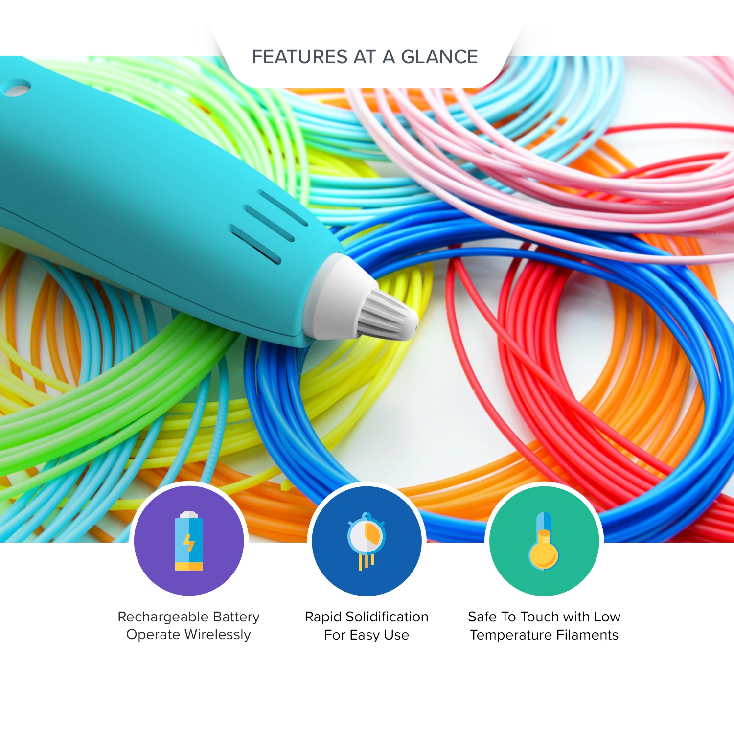 myFirst 3dPen Make Starter Kit Wireless 3D Pen Art and Craft for Kids with Safe Material and Rechargeable 3D Pen with 6 PLA Filament Colors Gift for