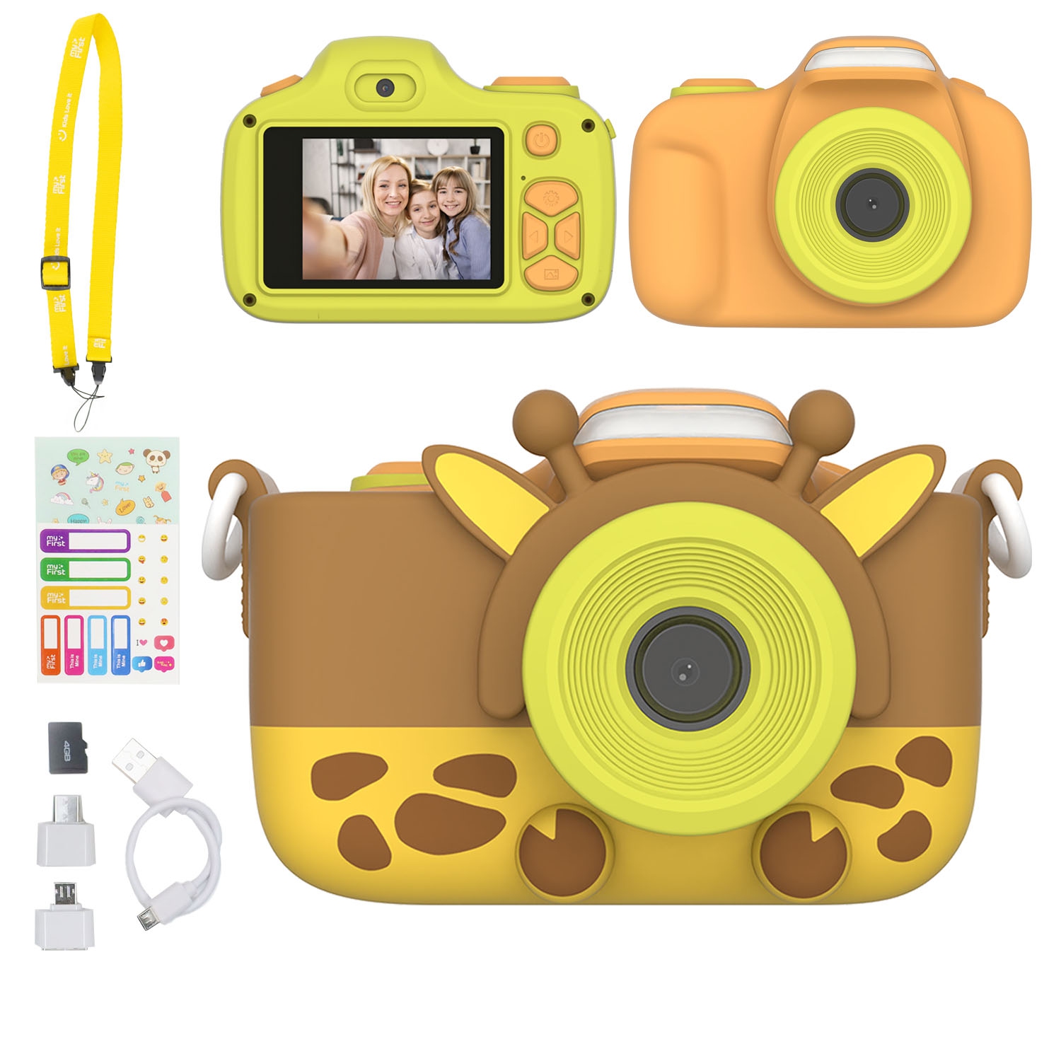 myFirst Camera 3 Kids Digital Camera, Video Camera for Toddlers, 16MP 1080HD Video, MicroSD Card, Selfie & Macro Lens, Neck Lanyard Gift for Kids 3-12