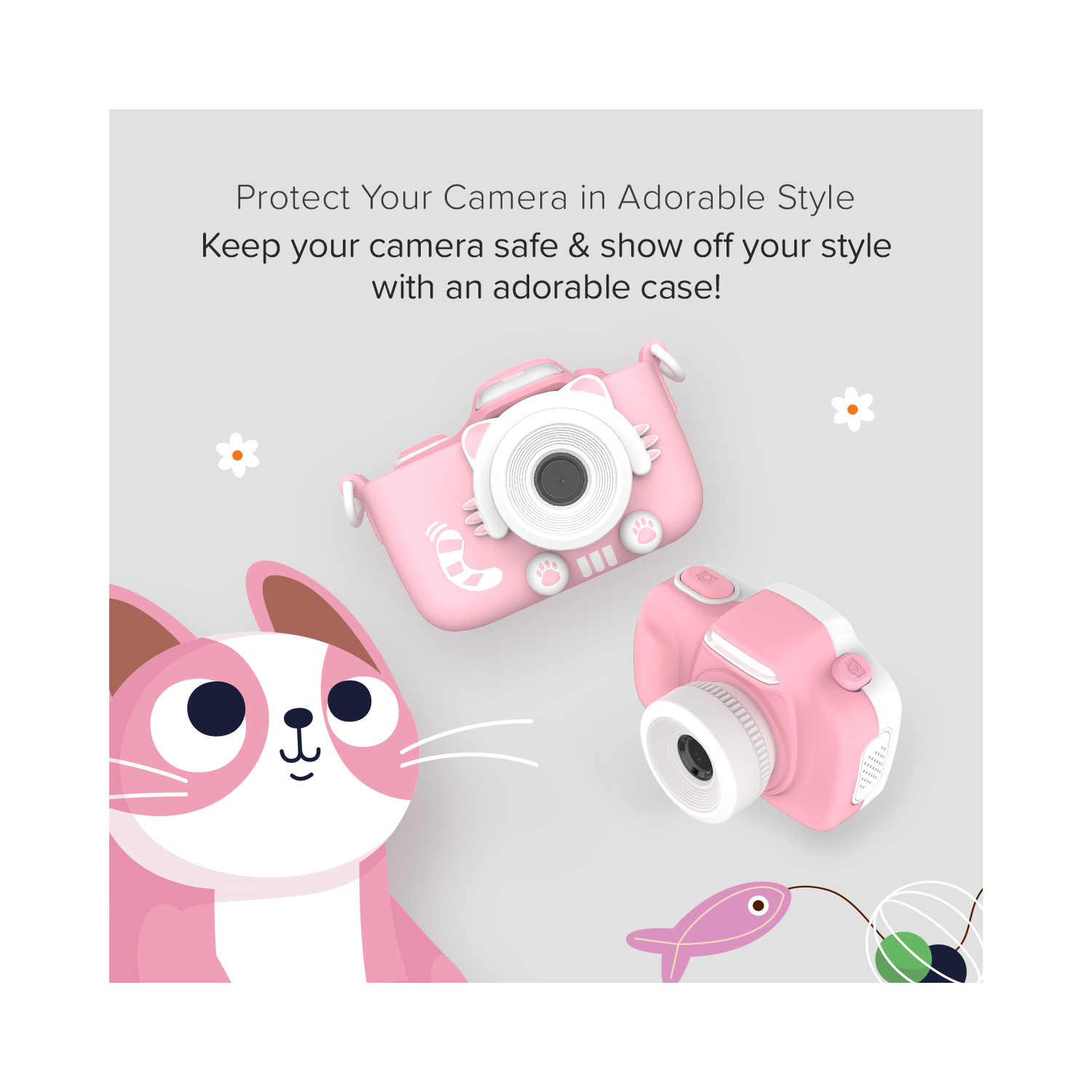 Appareil photo numérique myFirst Camera 3 pour enfants, caméra vidéo pour tout-petits, vidéo 16&nbsp;Mpx 1080HD, carte MicroSD, égoportrait et