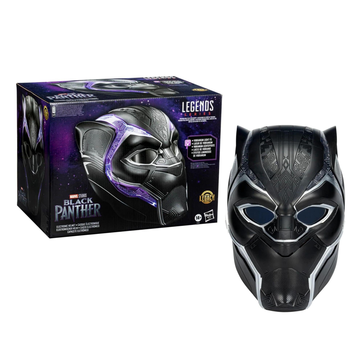 Marvel Legends Gear Life Size Prop Replica Electronic Helmet - Black Panther