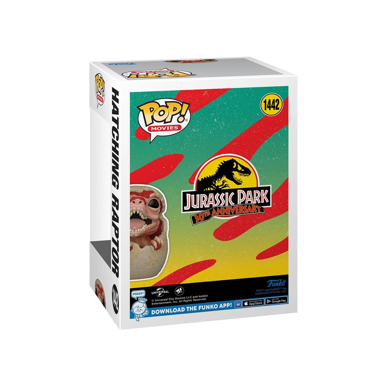 Pop Movies Jurassic Park 3.75 Inch Action Figure Exclusive - Hatching Raptor #1442