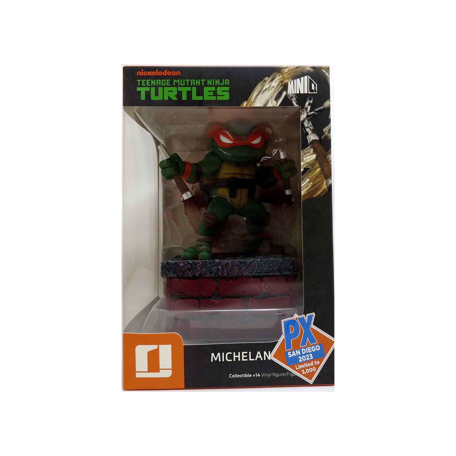 Teenage Mutant Ninja Turtles SDCC 8 Inch Statue Figure Minoco Diorama Exclusive - Michaelangelo V2