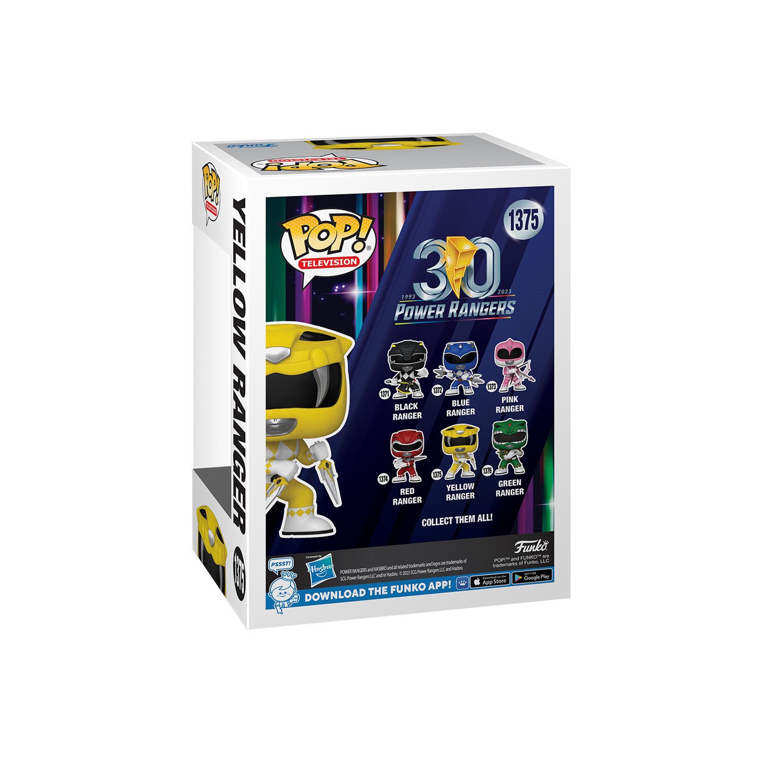 Pop Television Power Rangers 3.75 Inch Action Figure - Yellow Ranger #1375