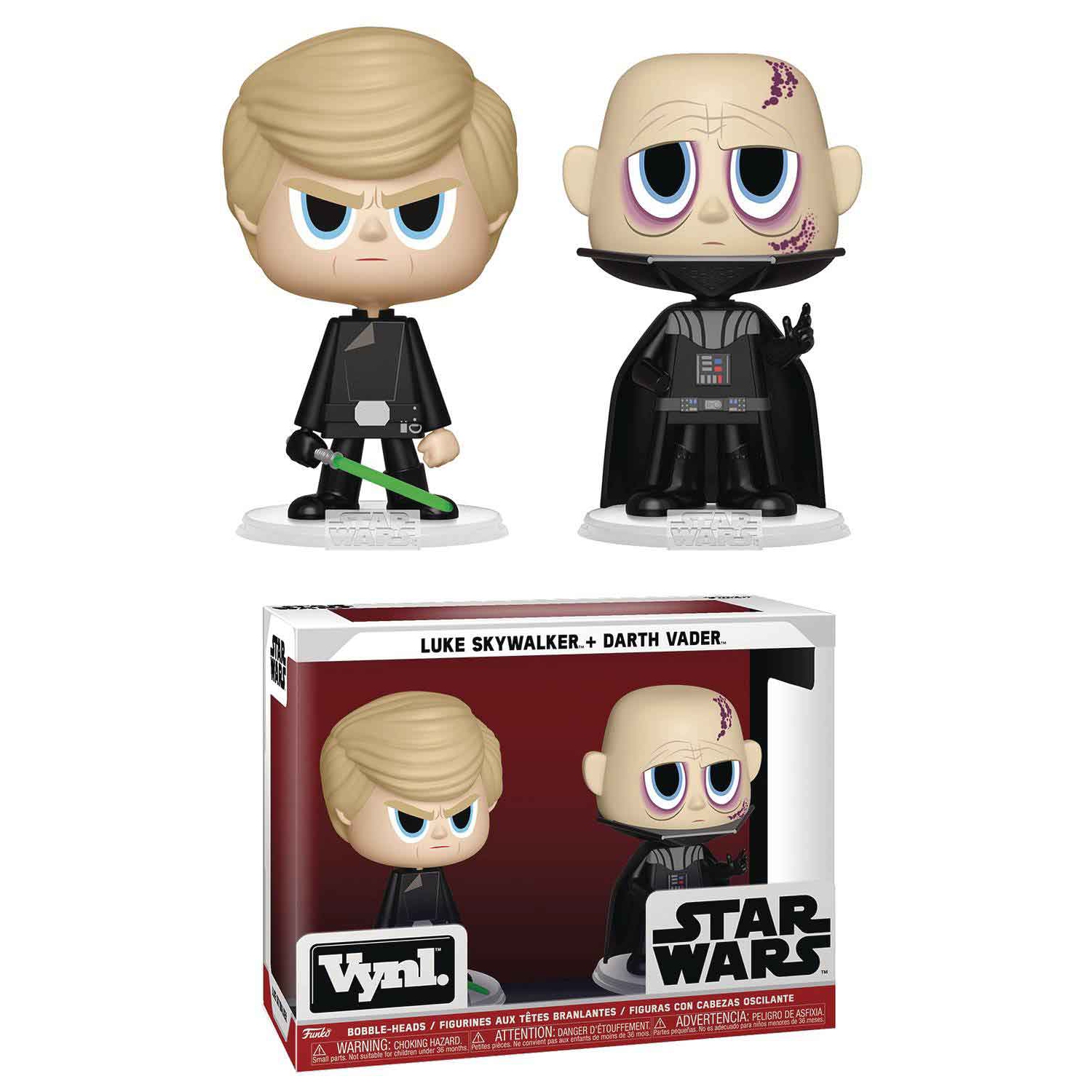 Star Wars 3.75 Inch Action Figure Vinyl - Luke Skywalker & Darth Vader