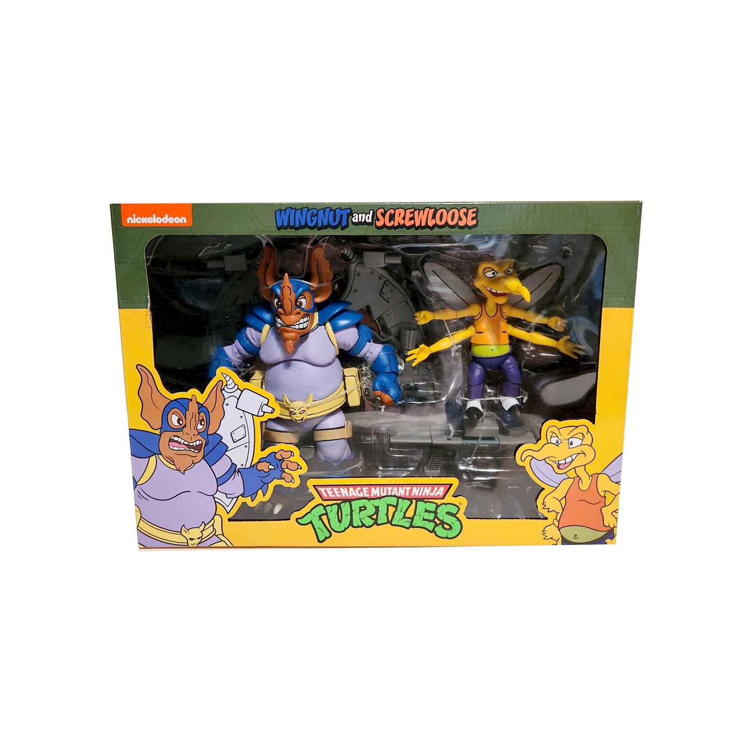 Ensemble de 2 figurines d'action de 7 po série Cartoon des Tortues Ninja - écrou à oreilles et vis