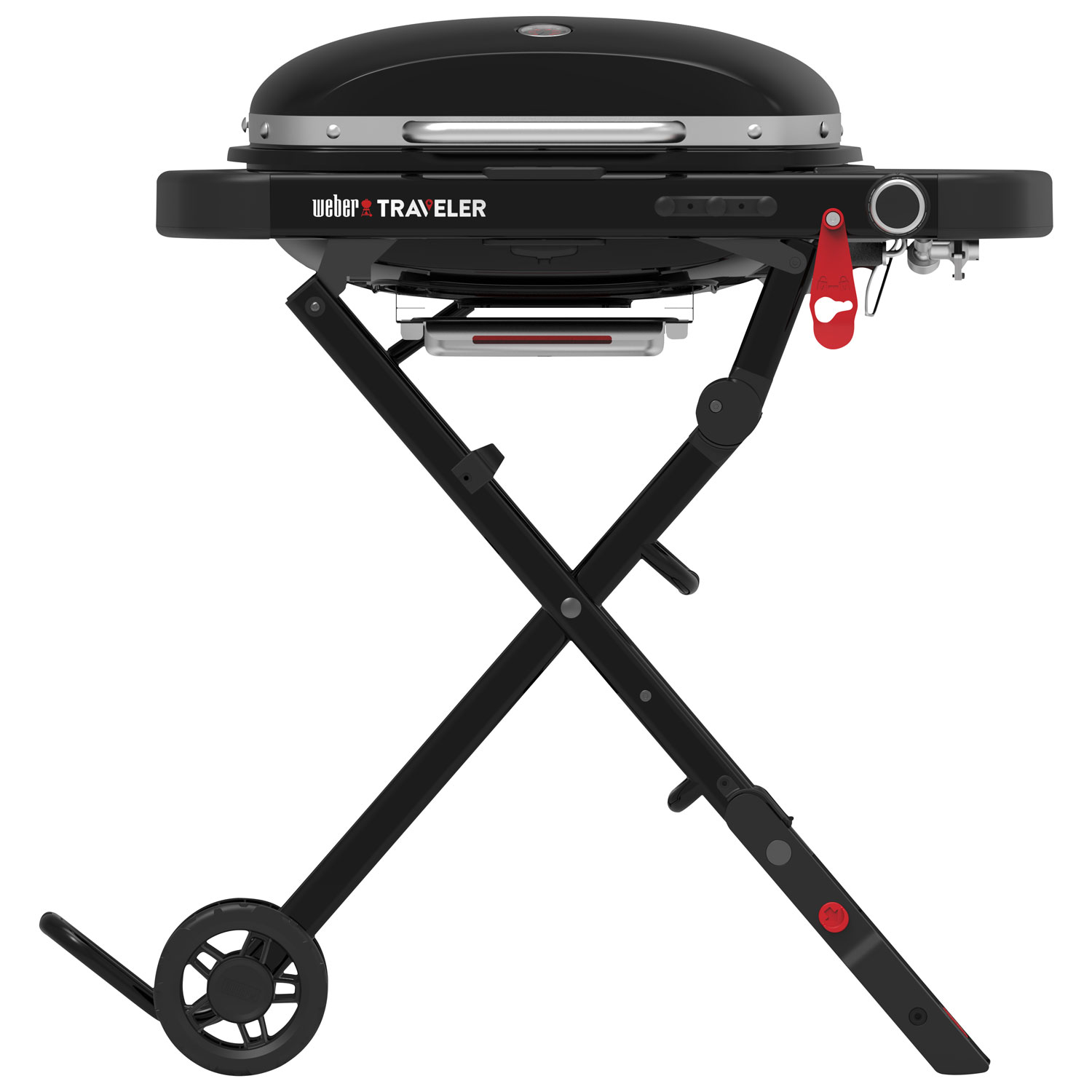 Weber Traveler Compact 11000 BTU Portable Propane BBQ - Black
