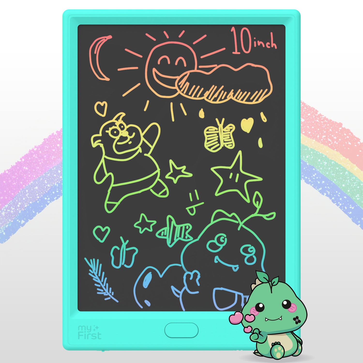 myFirst Sketch Pro Neo - Kids' LCD Writing Tablet, Doodle Board, Drawing Pad, Leather Case - Blue