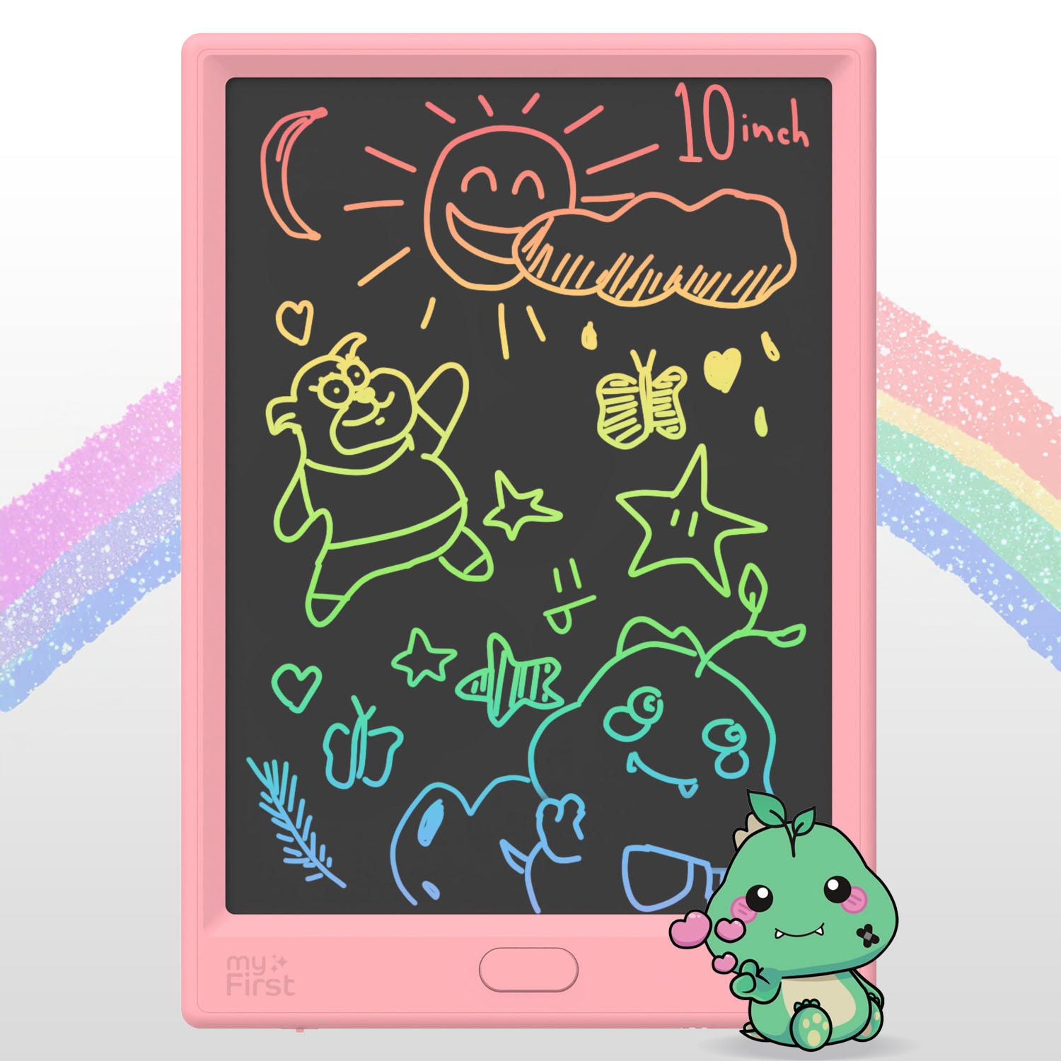 MyFirst Sketch Pro Neo - tablette d'écriture ACL pour enfants, tableau Doodle, tablette à dessin, étui en cuir - Rose