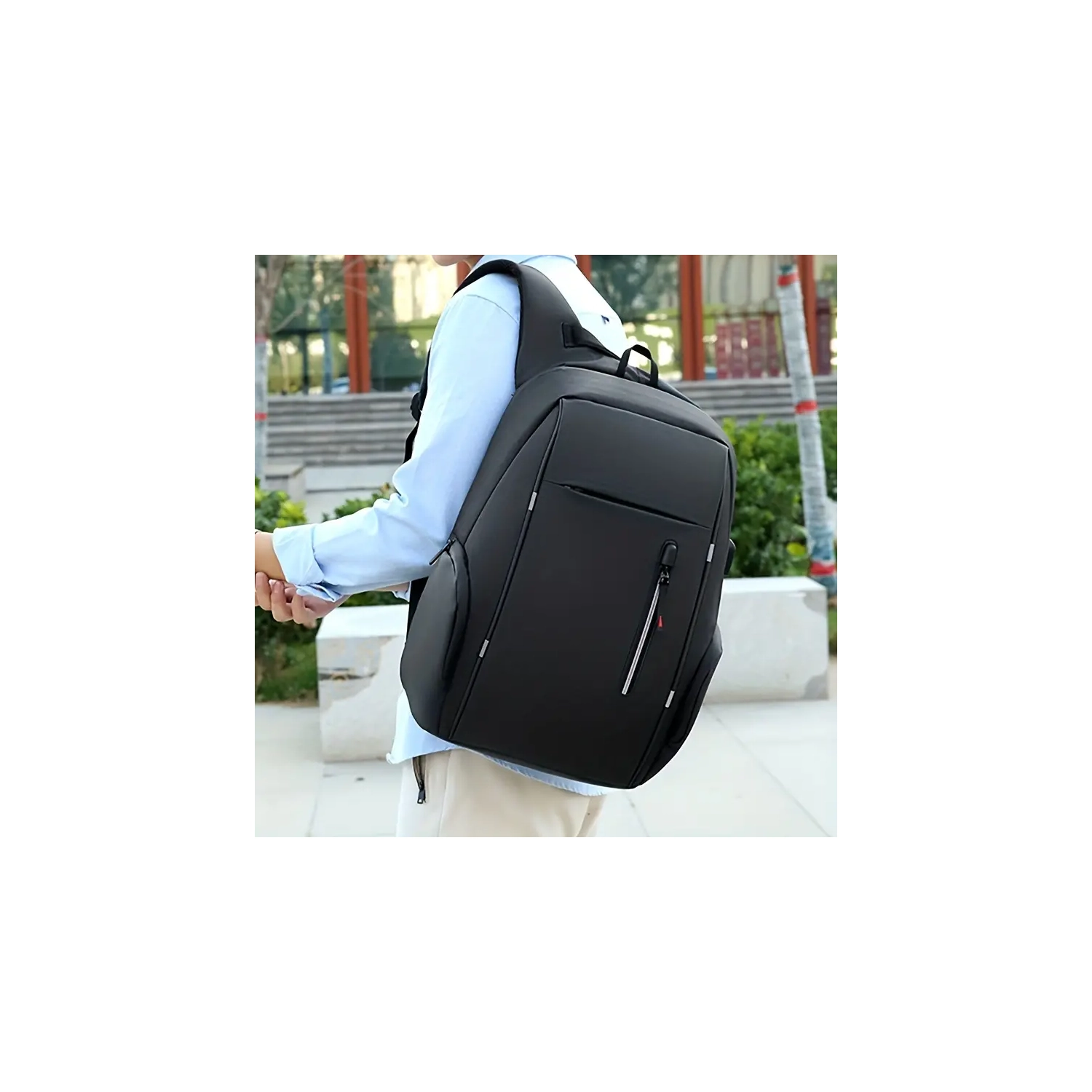 Sac à dos de grande capacité pour portable avec chargement USB - sac à dos robuste pour l'école, les voyages et les affaires