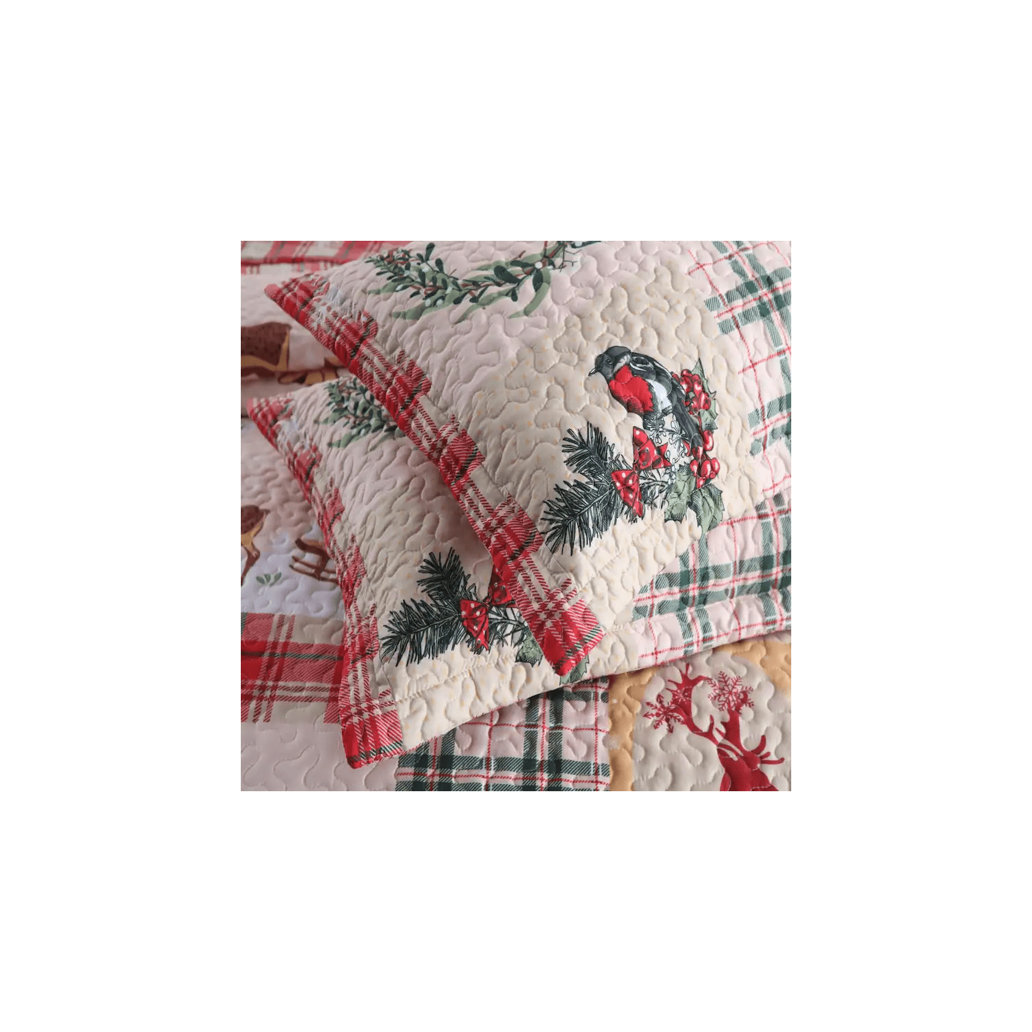 Ensemble de couvre-lit léger MarCielo Christmas Quilt