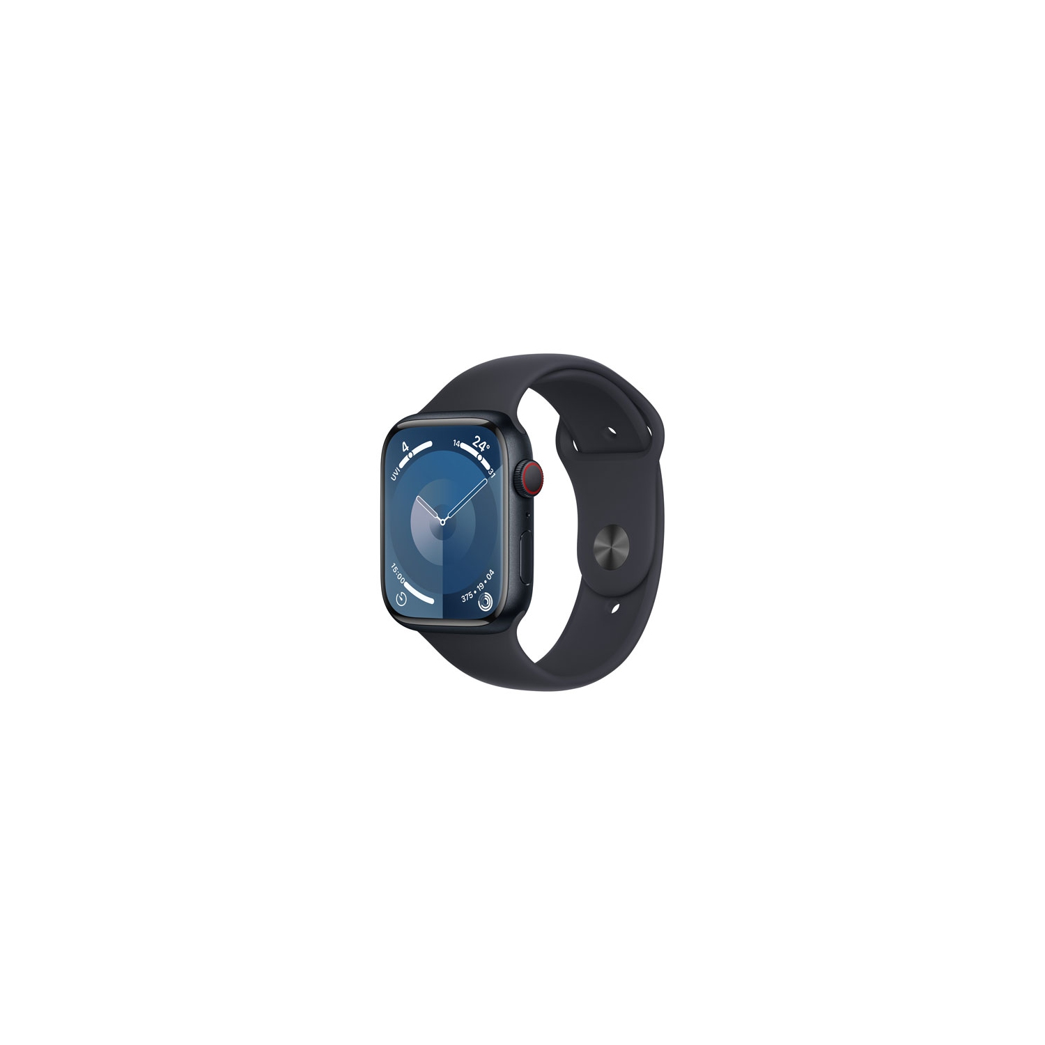 Refurbished - Apple Watch Series 9 (GPS + Cellular) 45mm Midnight Aluminium Case with Midnight Sport Band - Medium / Large