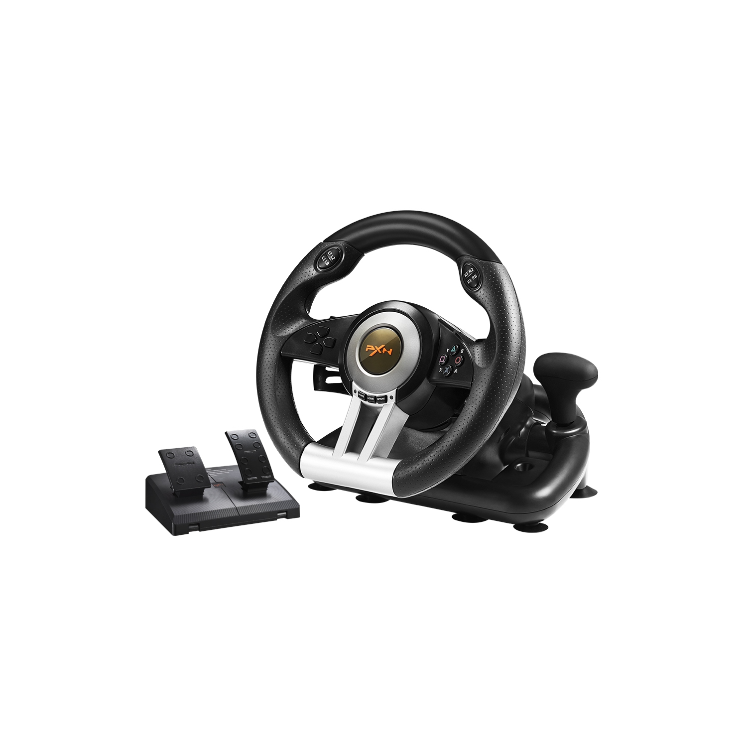 PXN PC Racing Wheel, V3II 180 Degree Universal Usb Car Sim Race Steering Wheel with Pedals for PS3,PS4,Switch