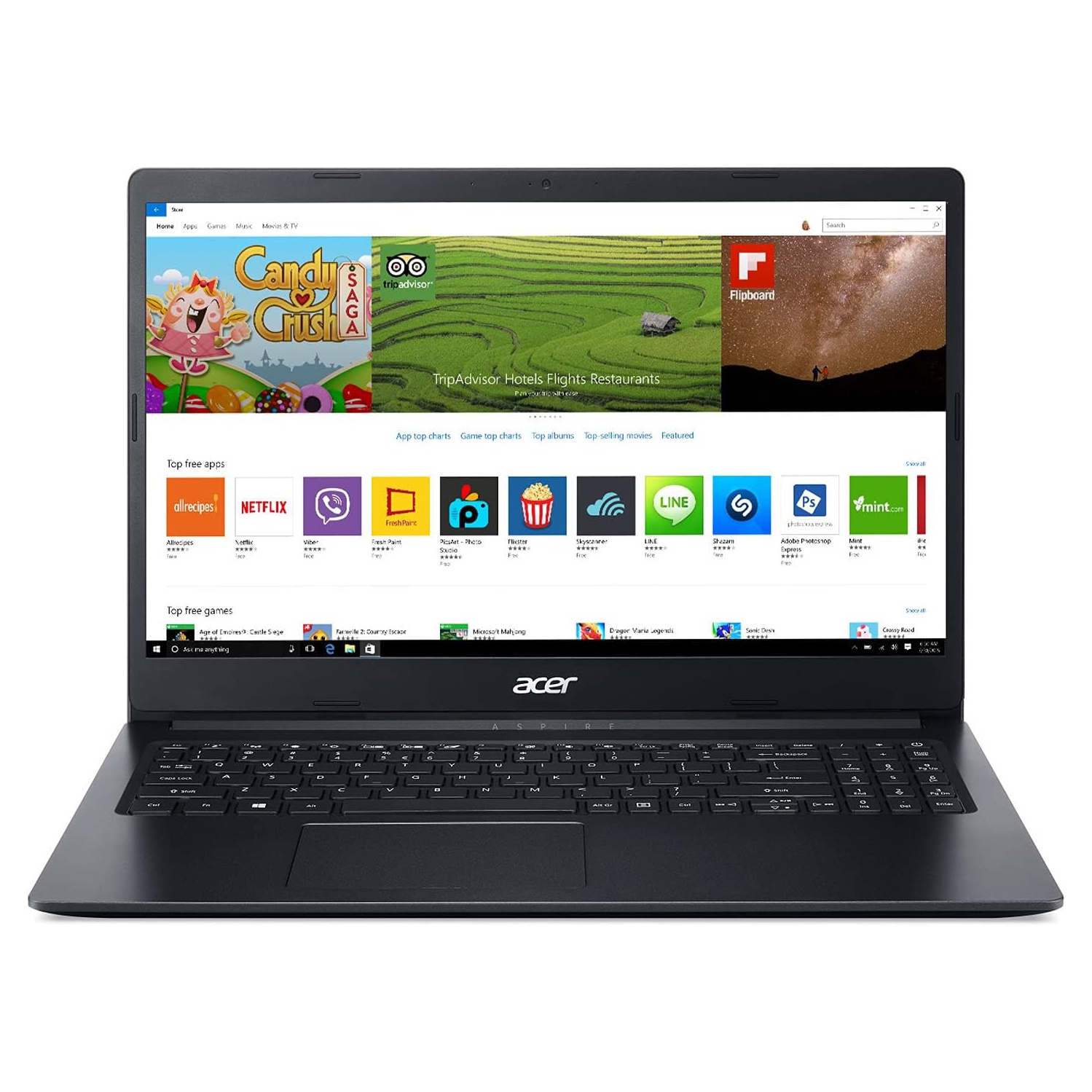 Acer Aspire 1 Laptop 15.6in Full HD Intel N4020 4GB 128GB Windows 11 Home Black 1YR Microsoft 365 Personal included