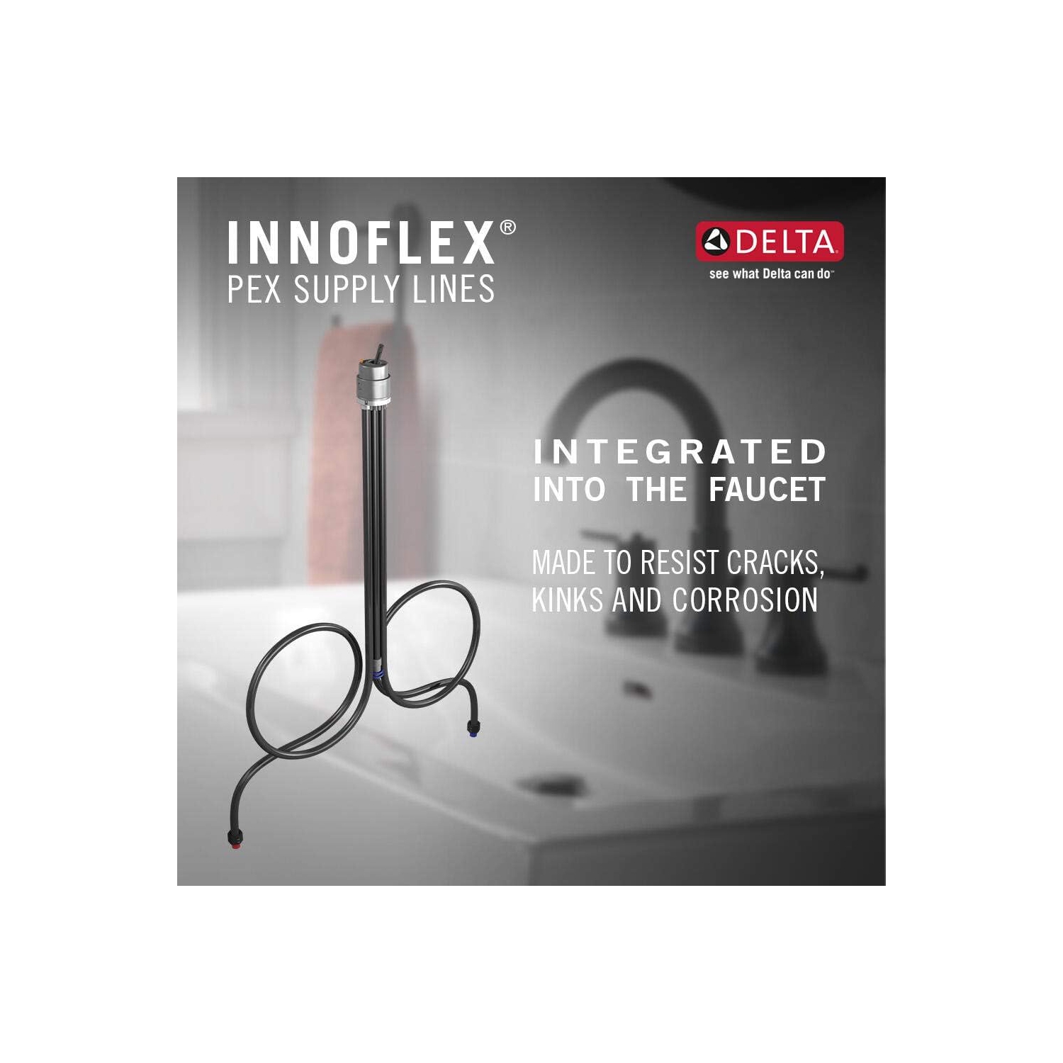 Delta Faucet 35589-SS-PR-DST Tetra Bathroom Faucet, Lumicoat Stainless