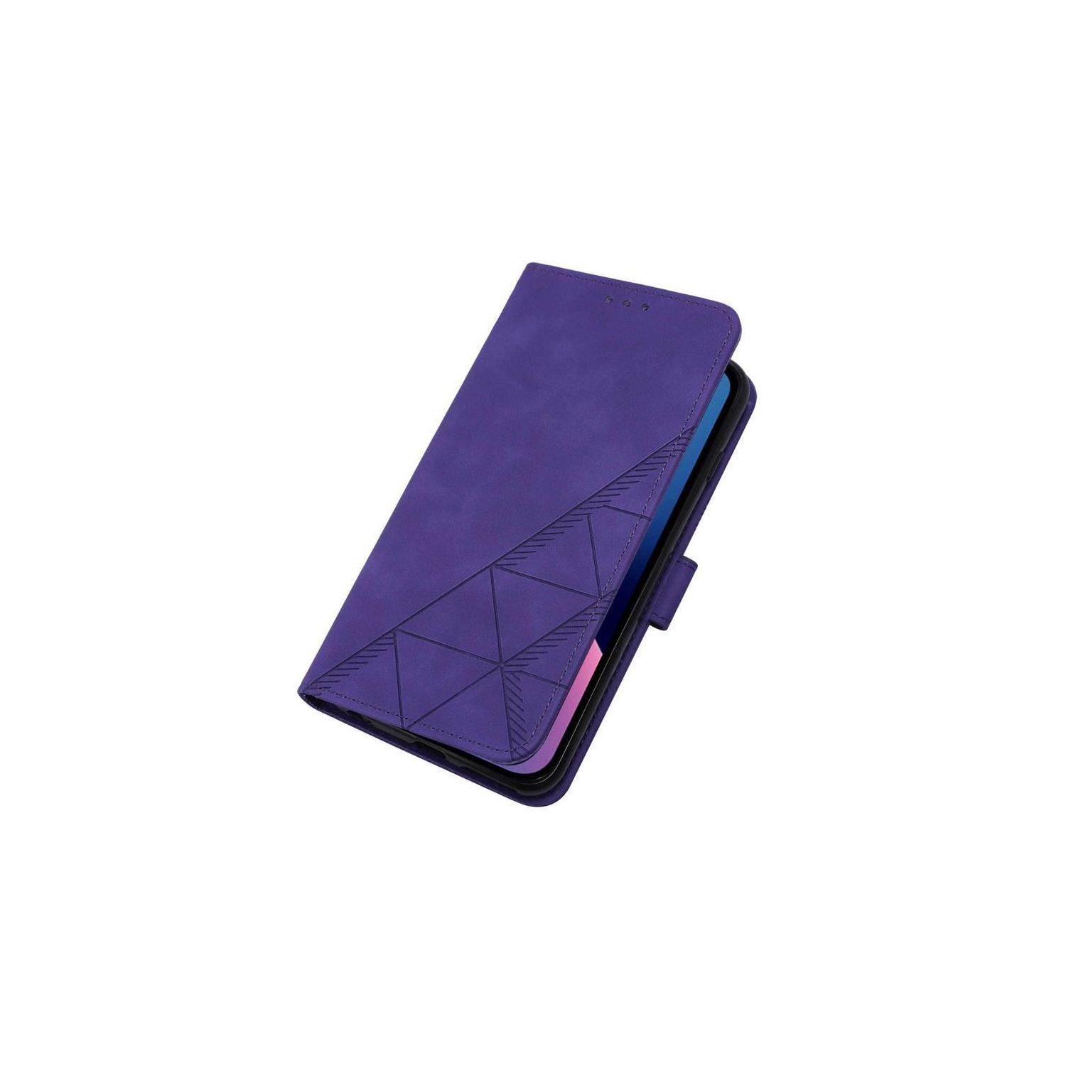 PANDACO Purple Suede Wallet Case for iPhone 15 Plus