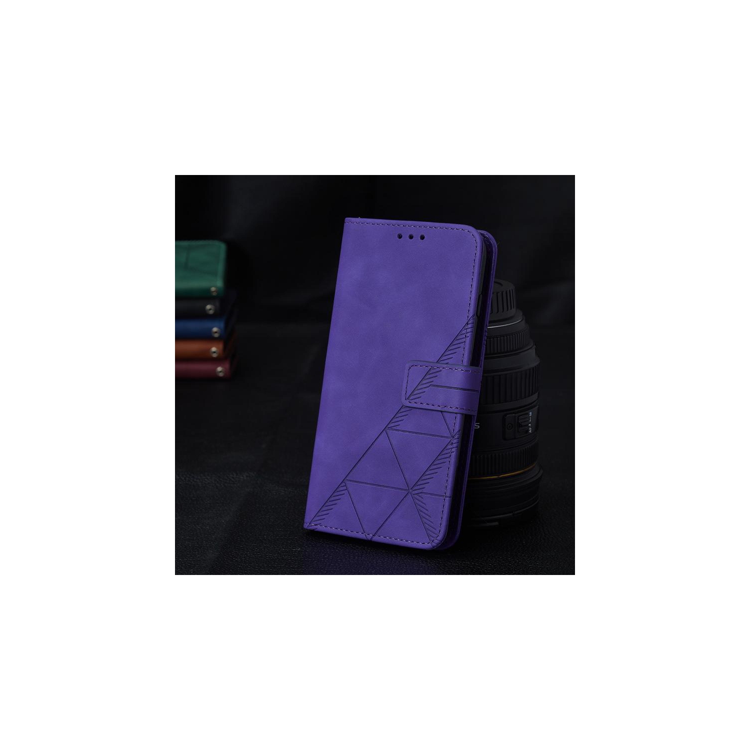 Étui portefeuille en suède violet PANDACO pour Galaxy S23+ de Samsung