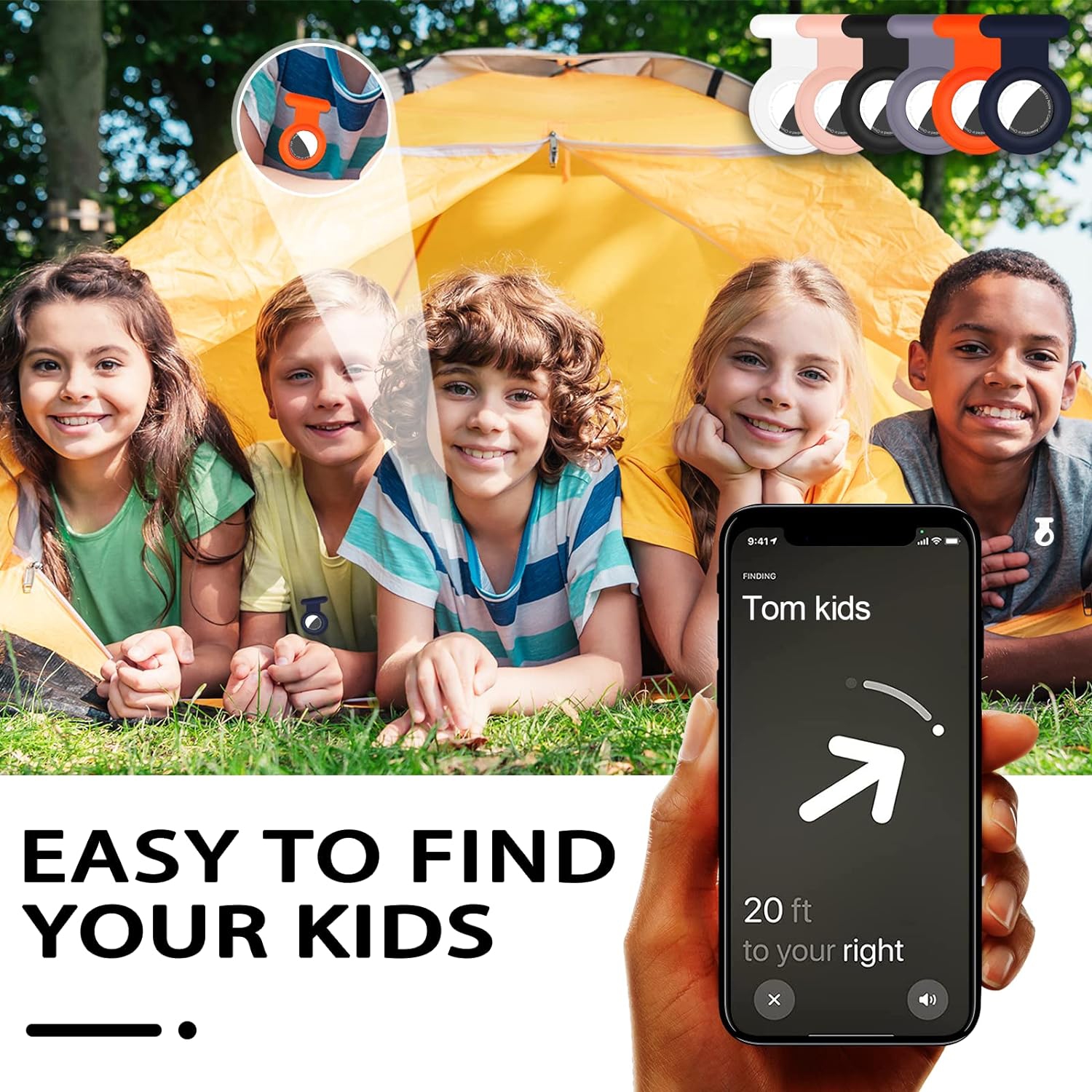 Meilleur étui de support compatible pour Apple Airtag, tracker GPS en  silicone caché avec broche invisible pour vêtements d'enfants