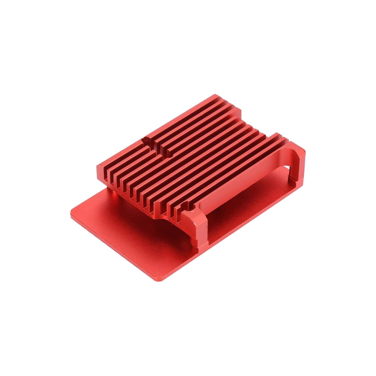 for Raspberry Pi 4B+ Case, CNC Aluminum Alloy Case Cover for Raspberry Pi 4 Computer Model B, Built-in Heat Column, Red