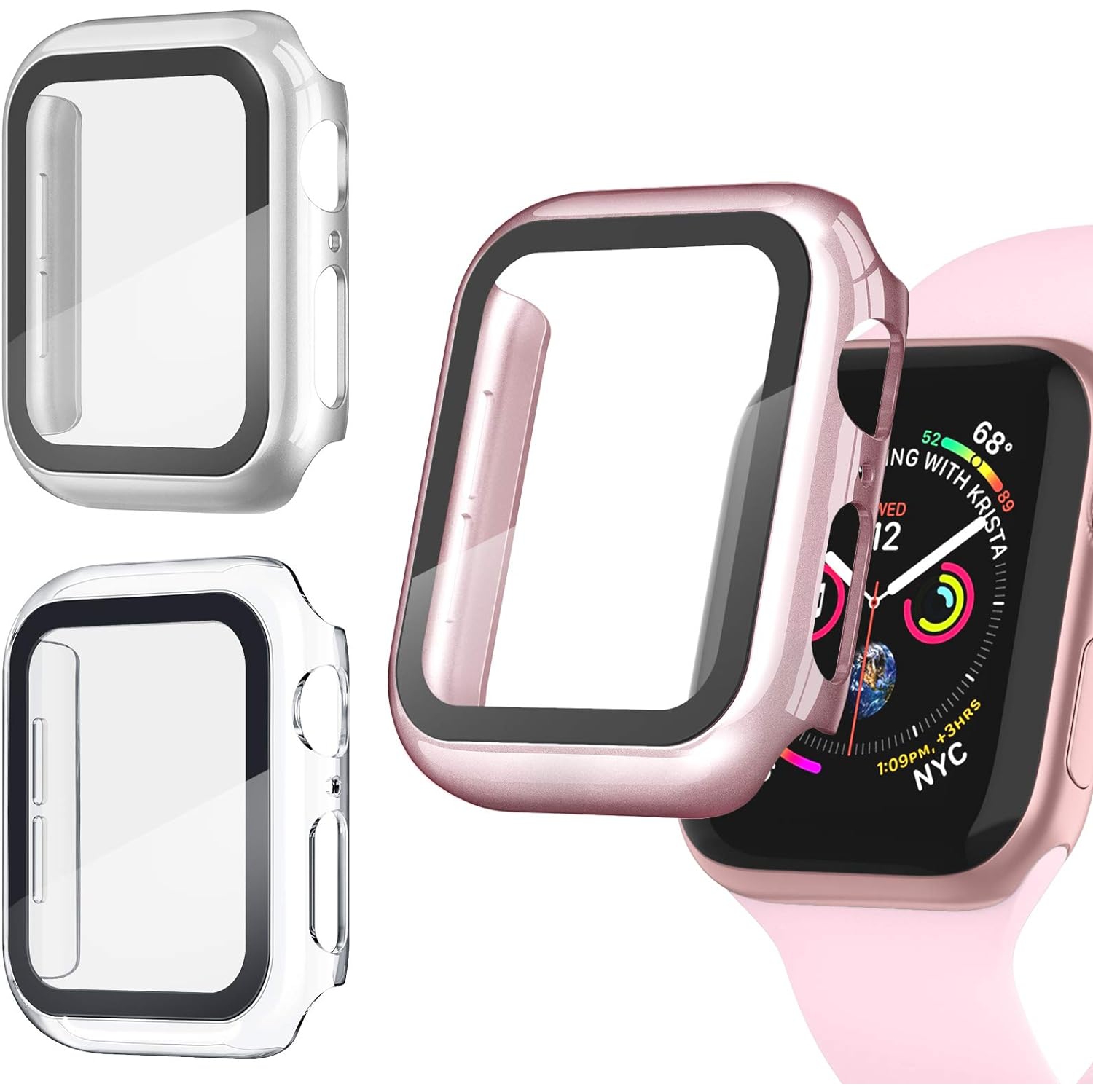 3 Pack Apple Watch case with Screen Protector for Apple Watch 38mm 