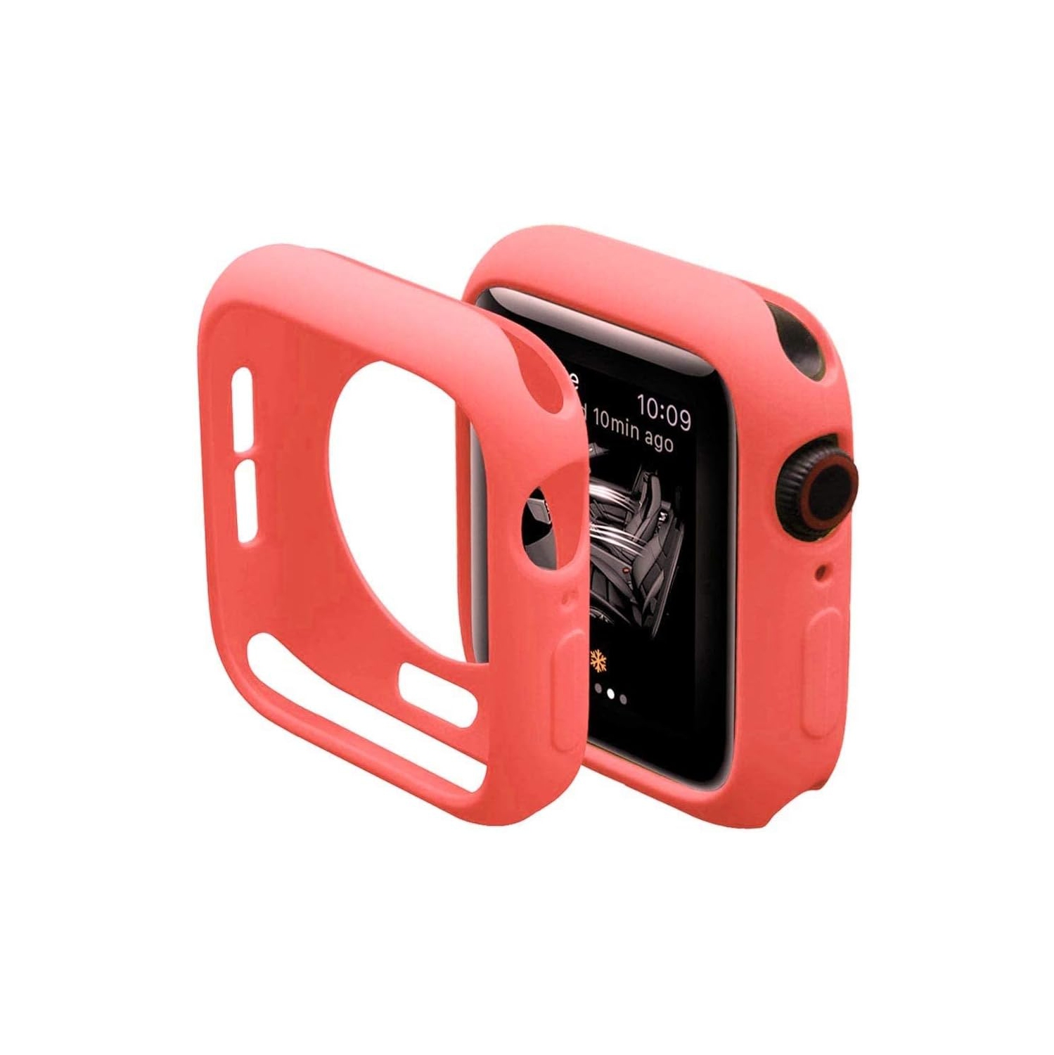 Ultra Thin Soft TPU Shockproof Bumper Protector for Apple Watch Case iWatch Series 3/2/1, Warm Pink 42mm