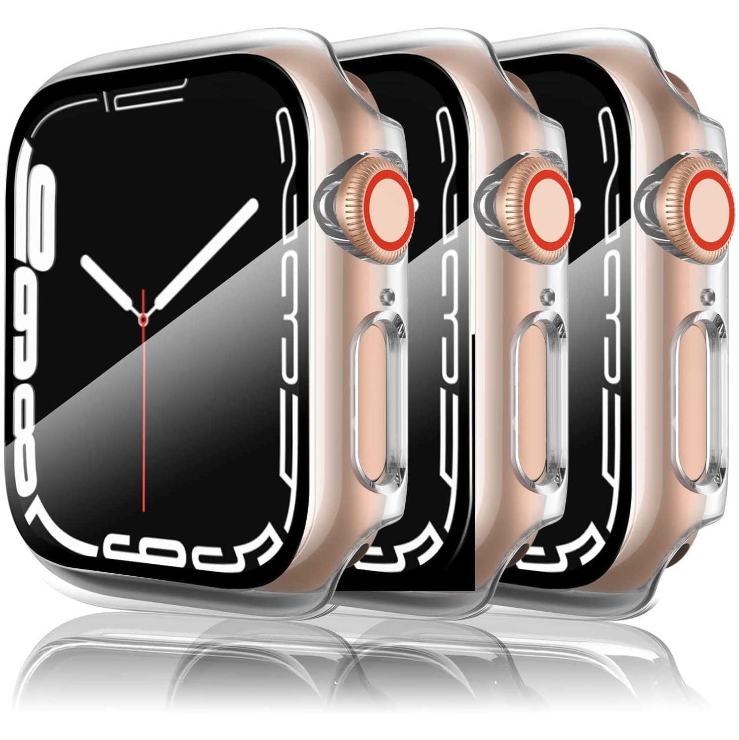 3 Pack Case for Apple Watch Screen Protector 42mm Series 3/2, Hard PC Full Protective Cover Apple Watch Case