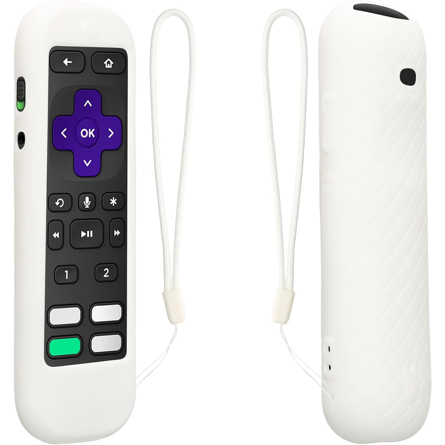 Case Compatible with Roku Ultra Remote 2022 Case - Soft Silicone Cover for Remote Control - White