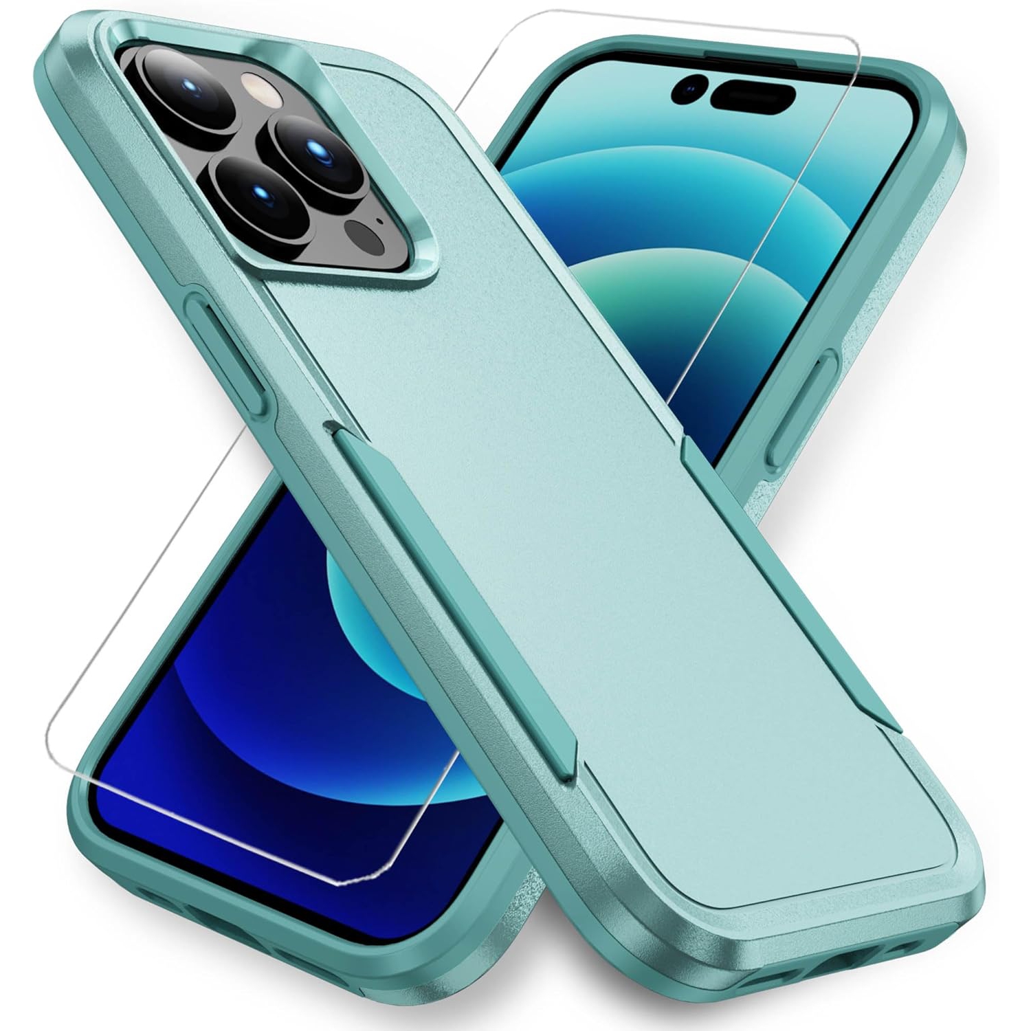 for iPhone 15 Pro Max Phone case and iPhone 15 Pro Max Screen Protector,Military-Grade Drop Protection Dual Layer