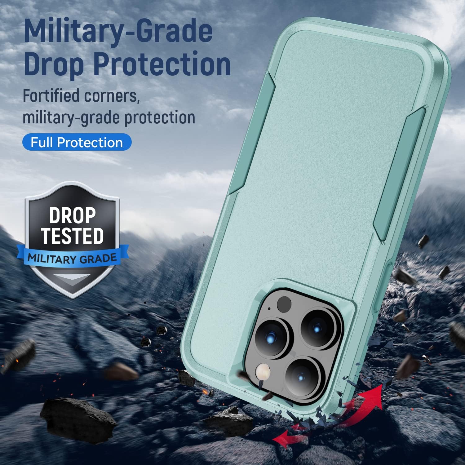 for iPhone 15 Pro Max Phone case and iPhone 15 Pro Max Screen Protector,Military-Grade Drop Protection Dual Layer