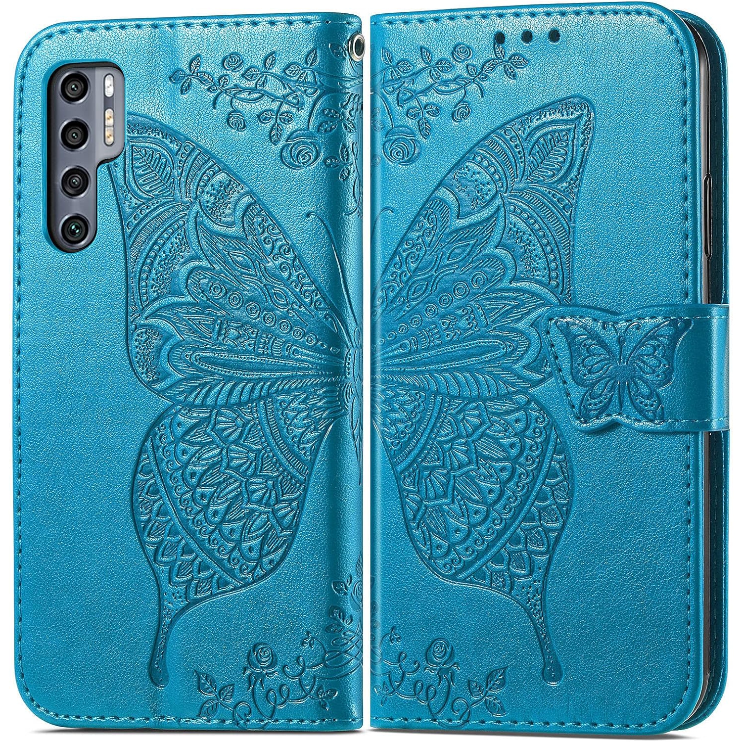 Leather Case for TCL 20 Pro 5G with 3 Card Slots 1 Coin Purse Flip Full CoverDrop Resistant Scratch Lucky Clover