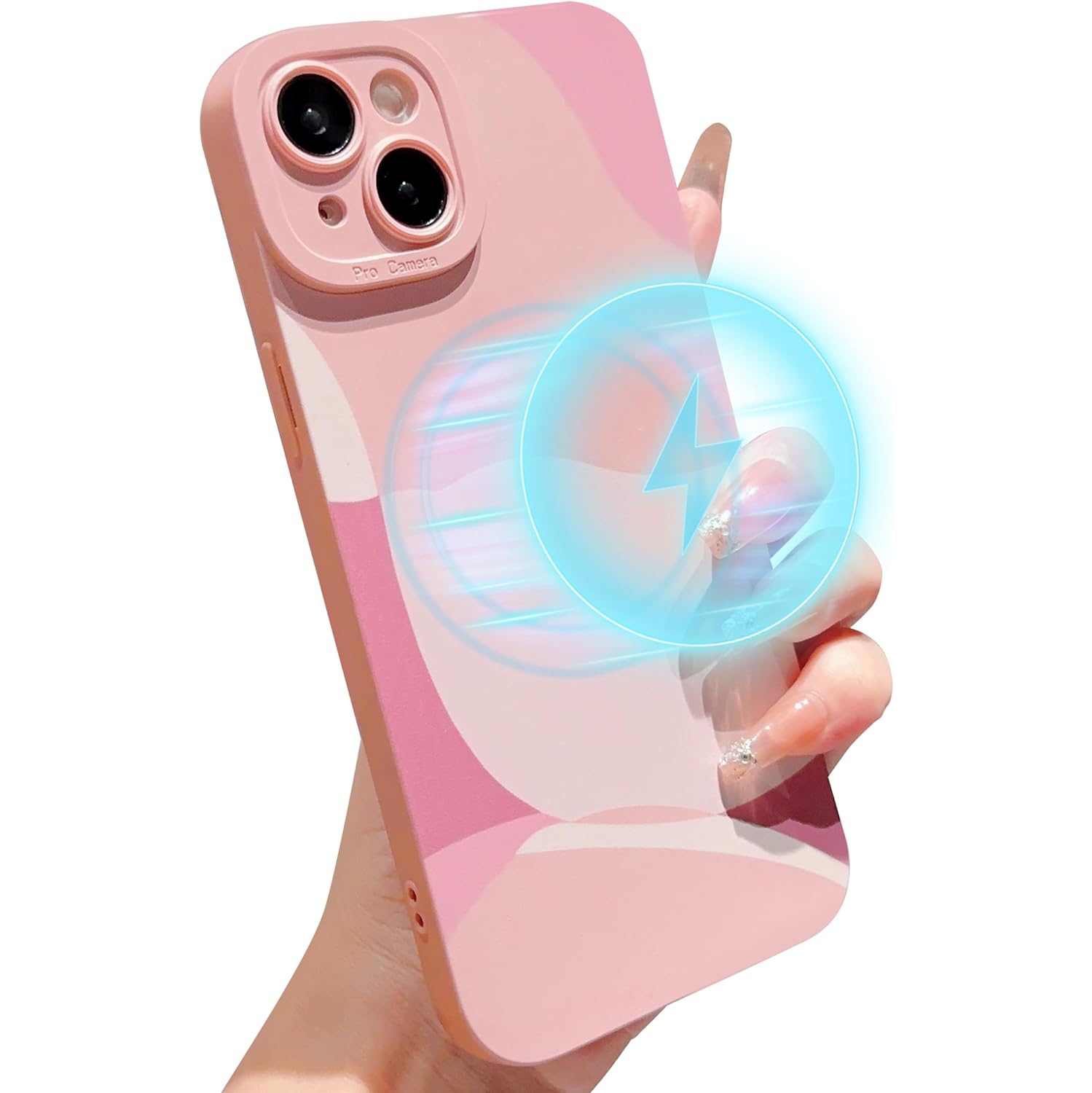 Compatible with iPhone 15 Plus Case 6.7 inch with MagSafe,Cute Painted Art Pattern Camera Protection Soft
