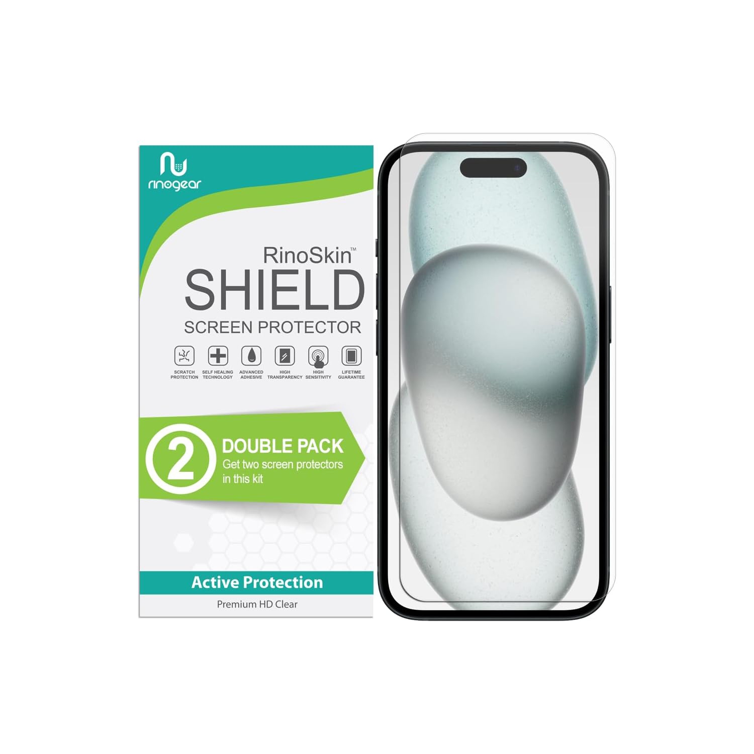 (2-Pack Screen Protector Compatible with Apple iPhone 15 Pro Max Screen Protector Case Friendly