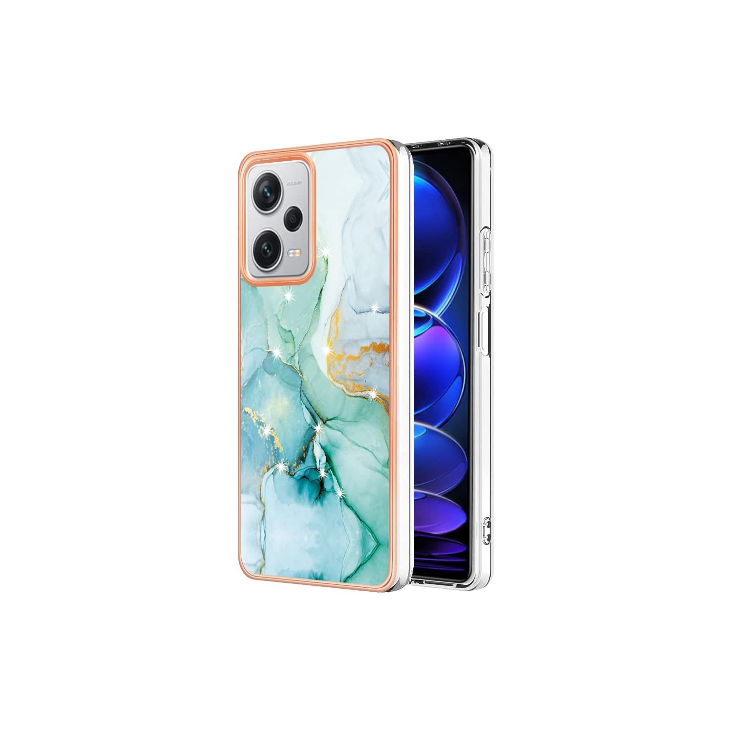 for Redmi Note 12 Pro Plus Phone Case, Soft TPU + IMD Marble Pattern Slim Design Enhanced Camera and Screen
